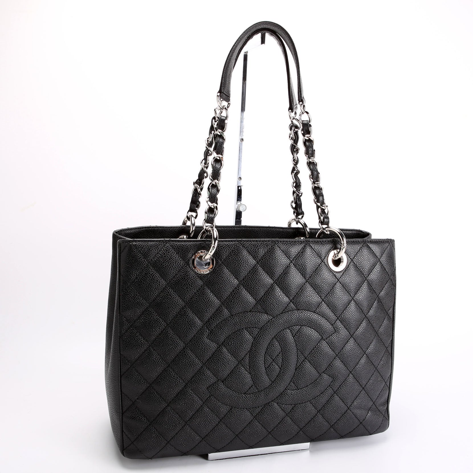Grand Shopping Tote Caviar Black