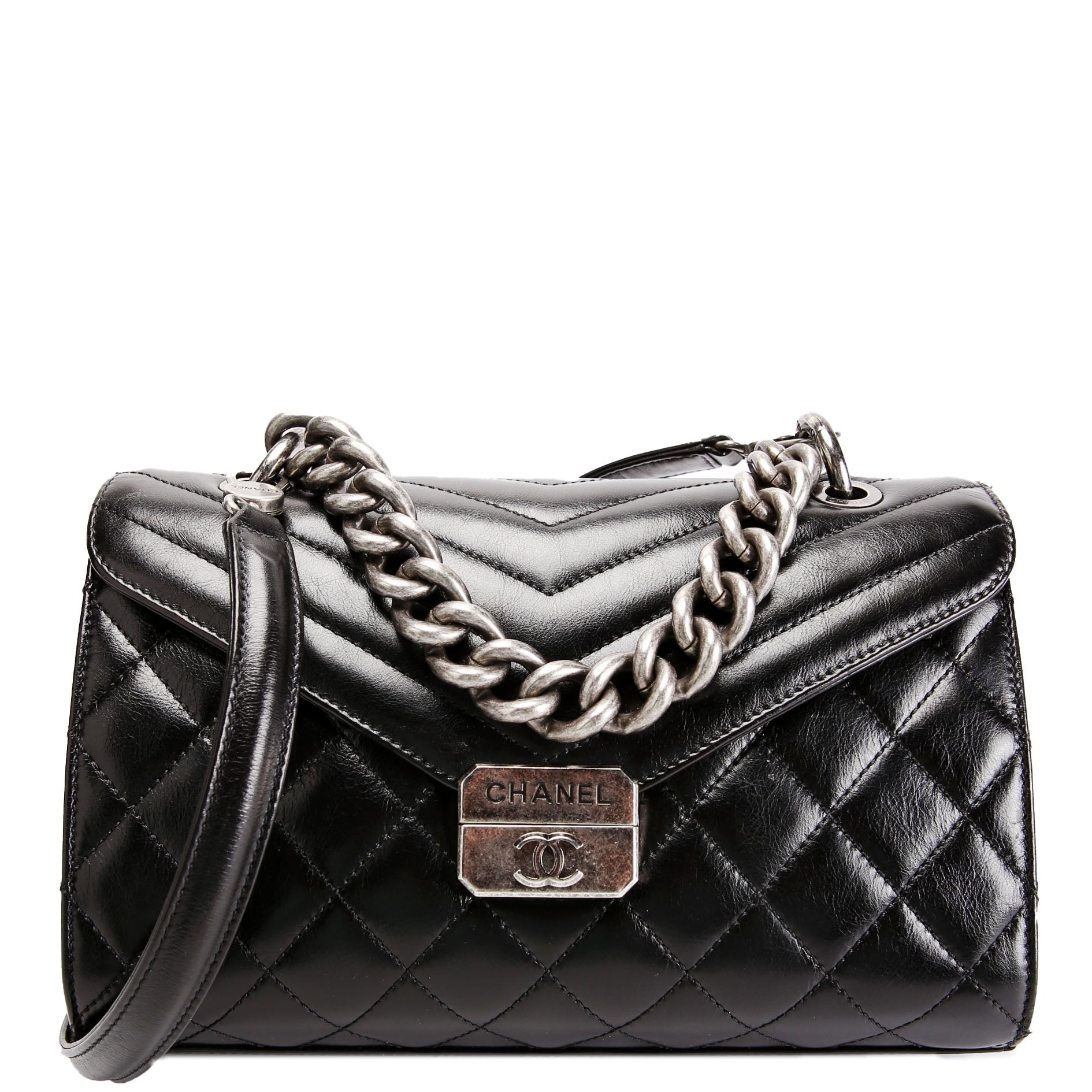 Mad About Quilting Flap Medium Calfskin 23M Black