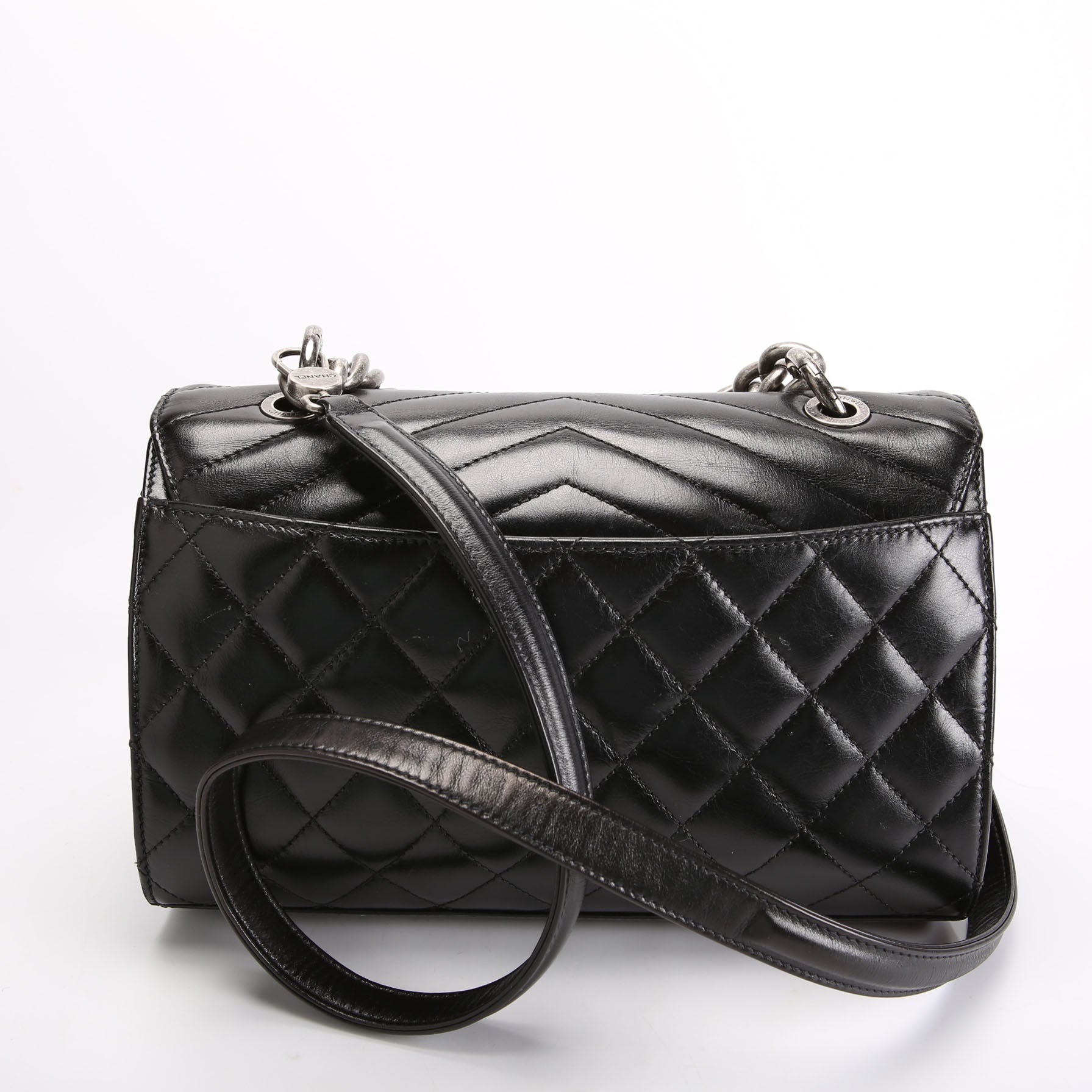 Mad About Quilting Flap Medium Calfskin 23M Black