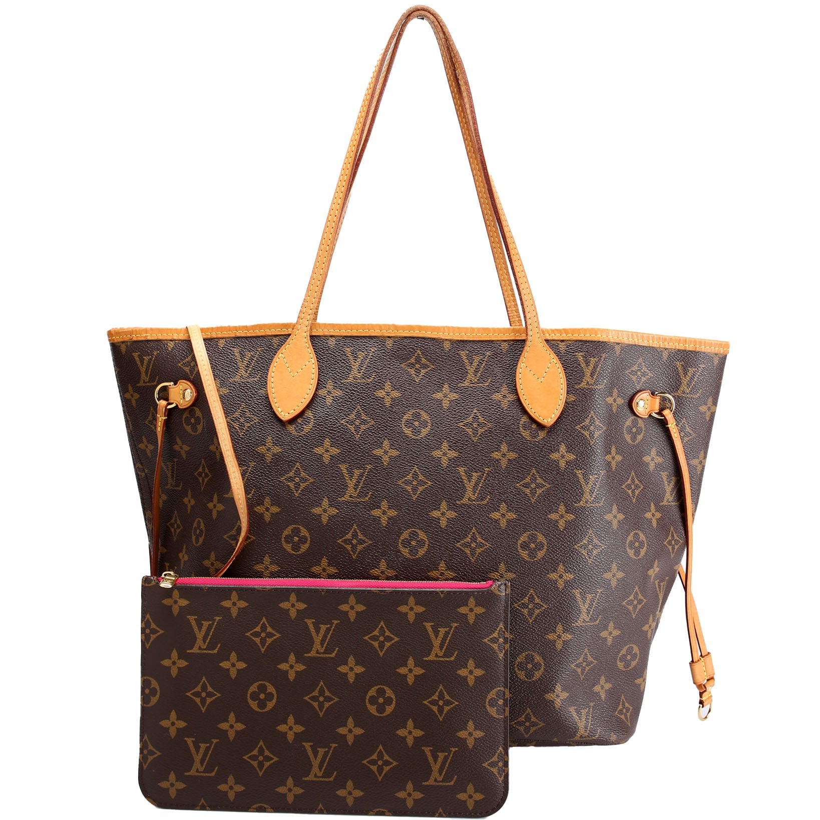 Neverfull With Wallet MM Monogram Pink