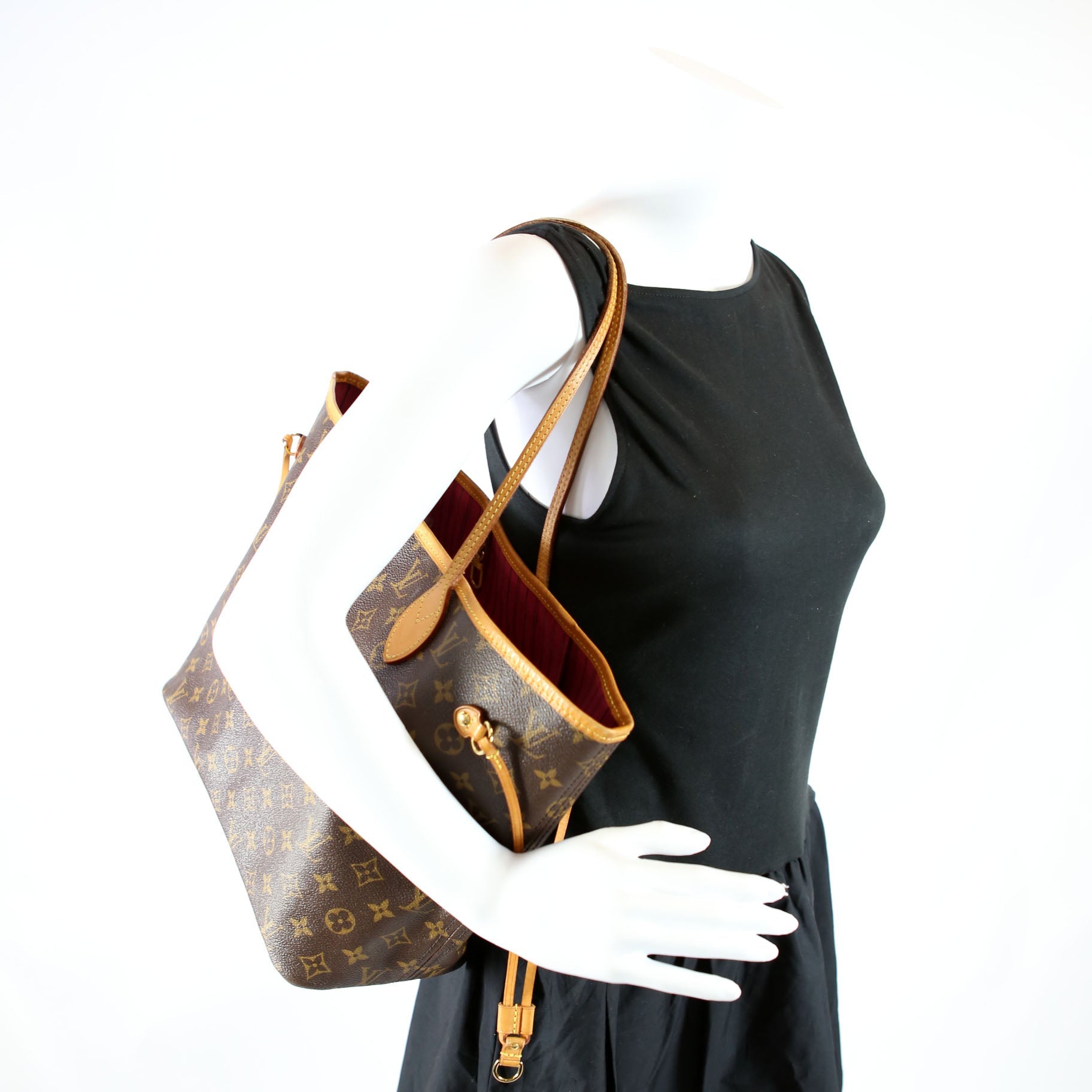 Neverfull With Wallet MM Monogram Pink