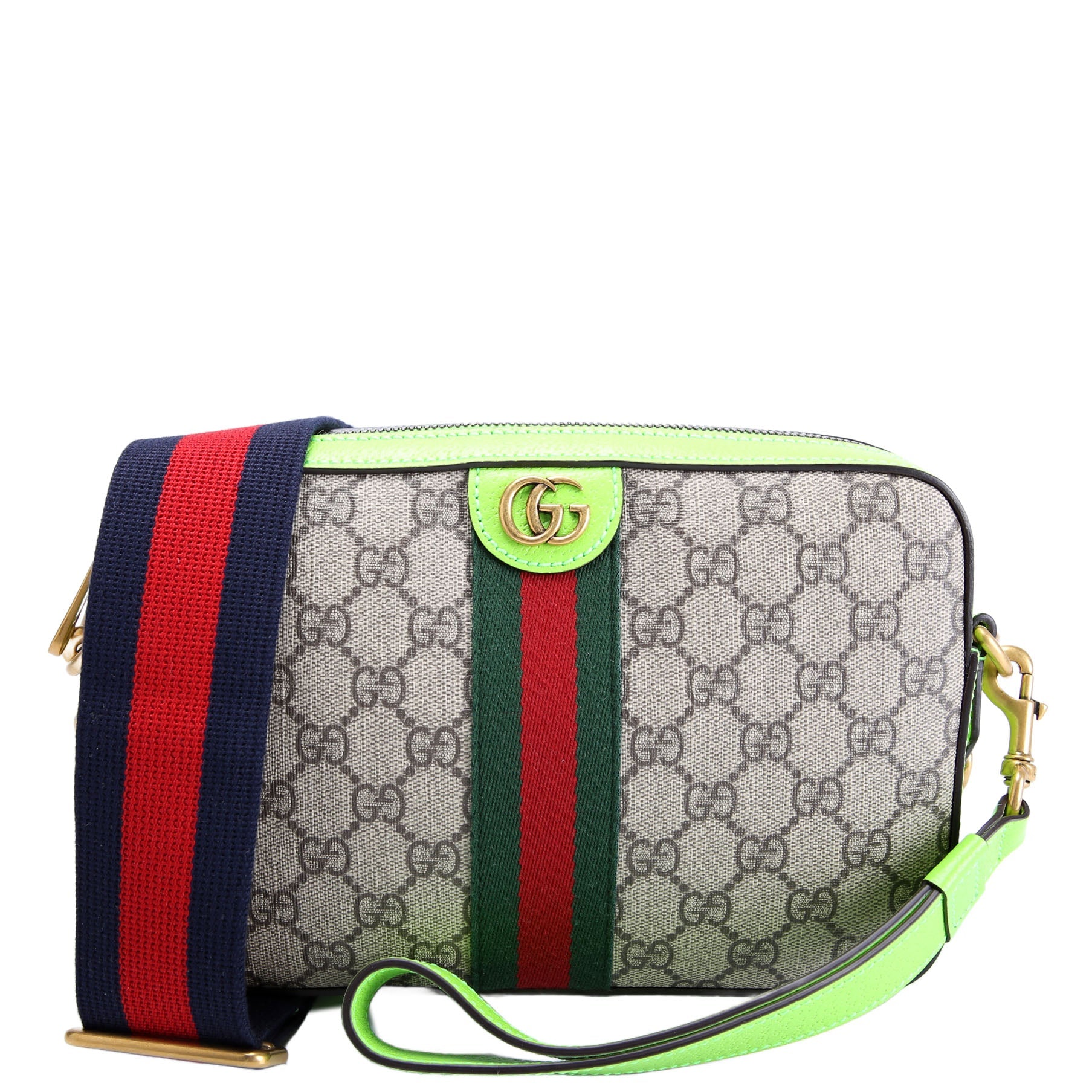 Gucci 699439 GG Supreme Ophidia Small Wristlet Crossbody
