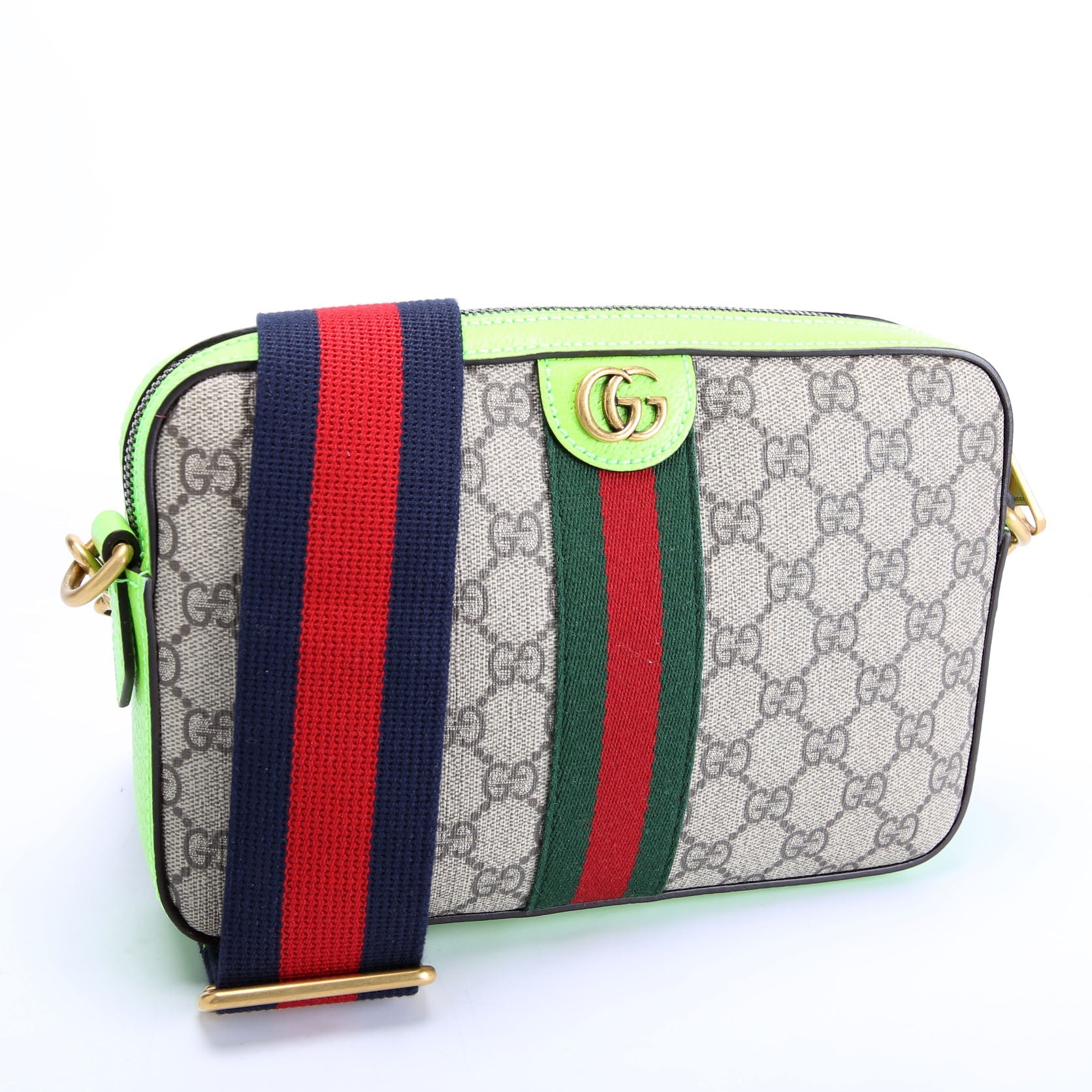 Gucci 699439 GG Supreme Ophidia Small Wristlet Crossbody