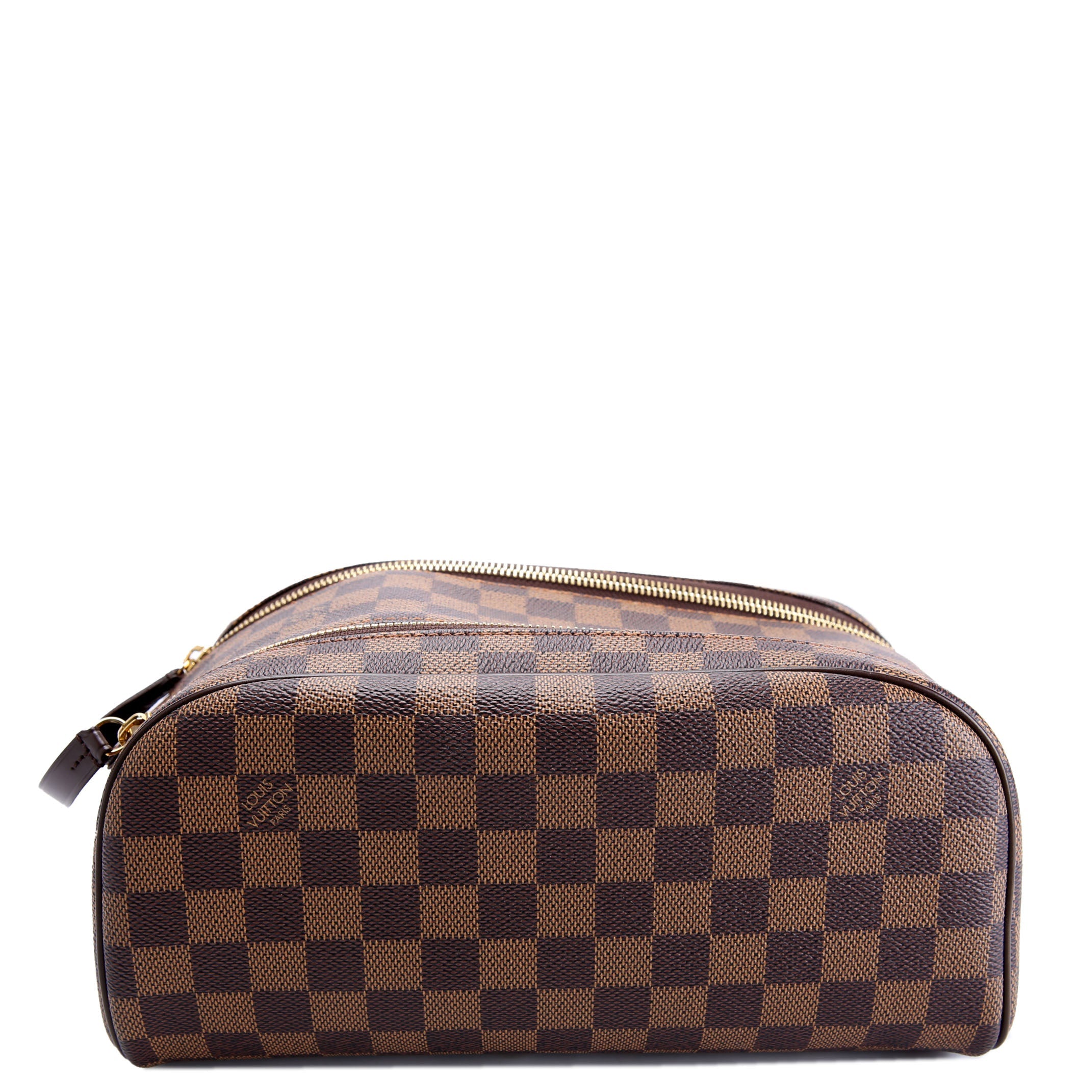 Dopp Kit Toilet Pouch Damier Ebene Brown/Red