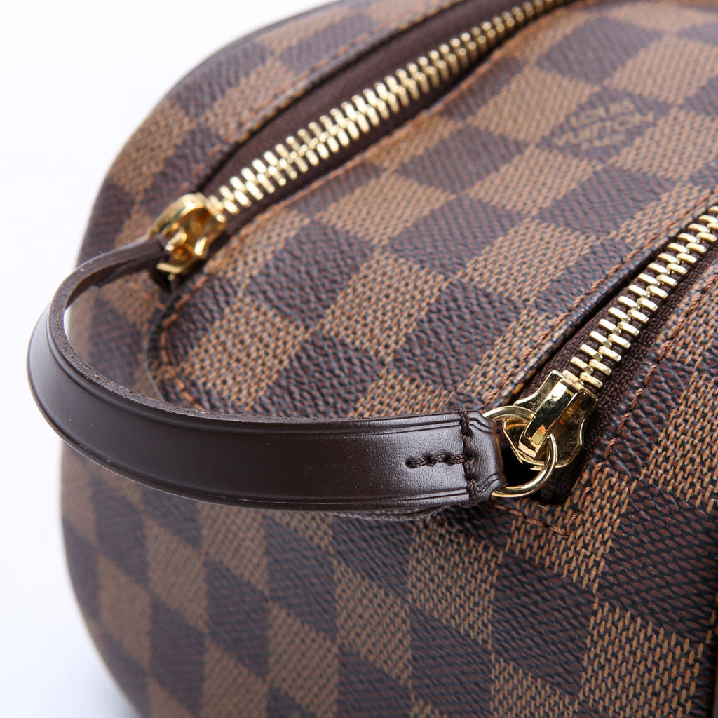 Dopp Kit Toilet Pouch Damier Ebene Brown/Red