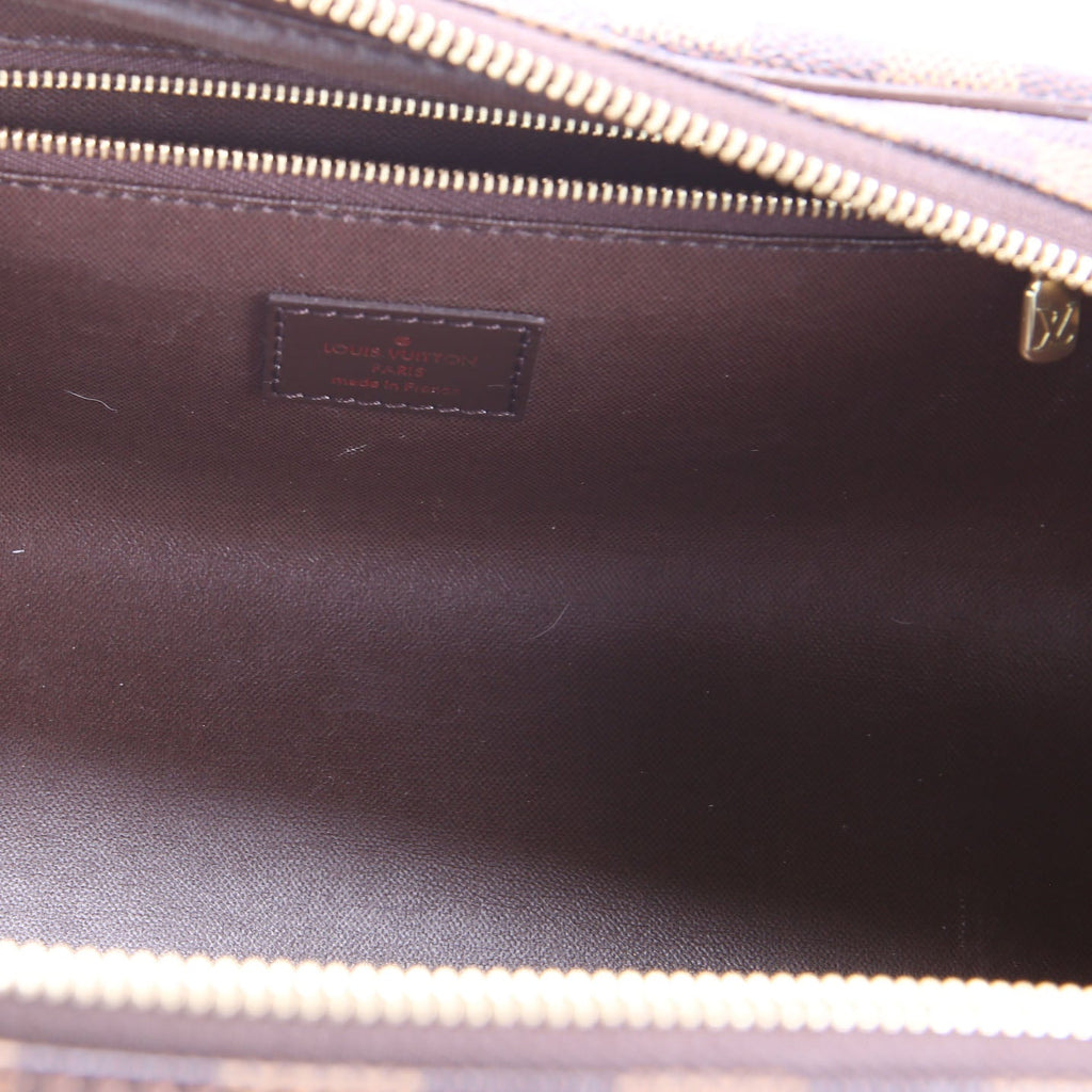 Dopp Kit Toilet Pouch Damier Ebene Brown/Red