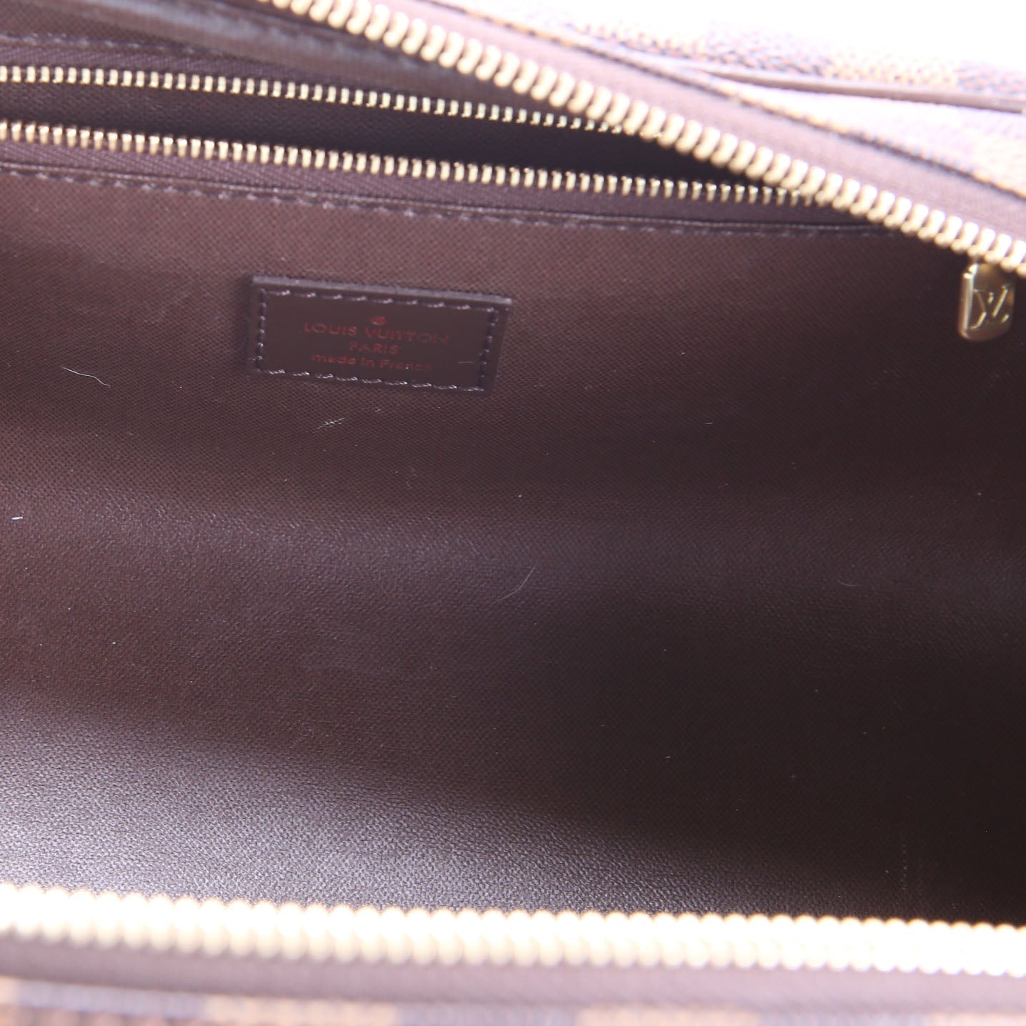 Dopp Kit Toilet Pouch Damier Ebene Brown/Red