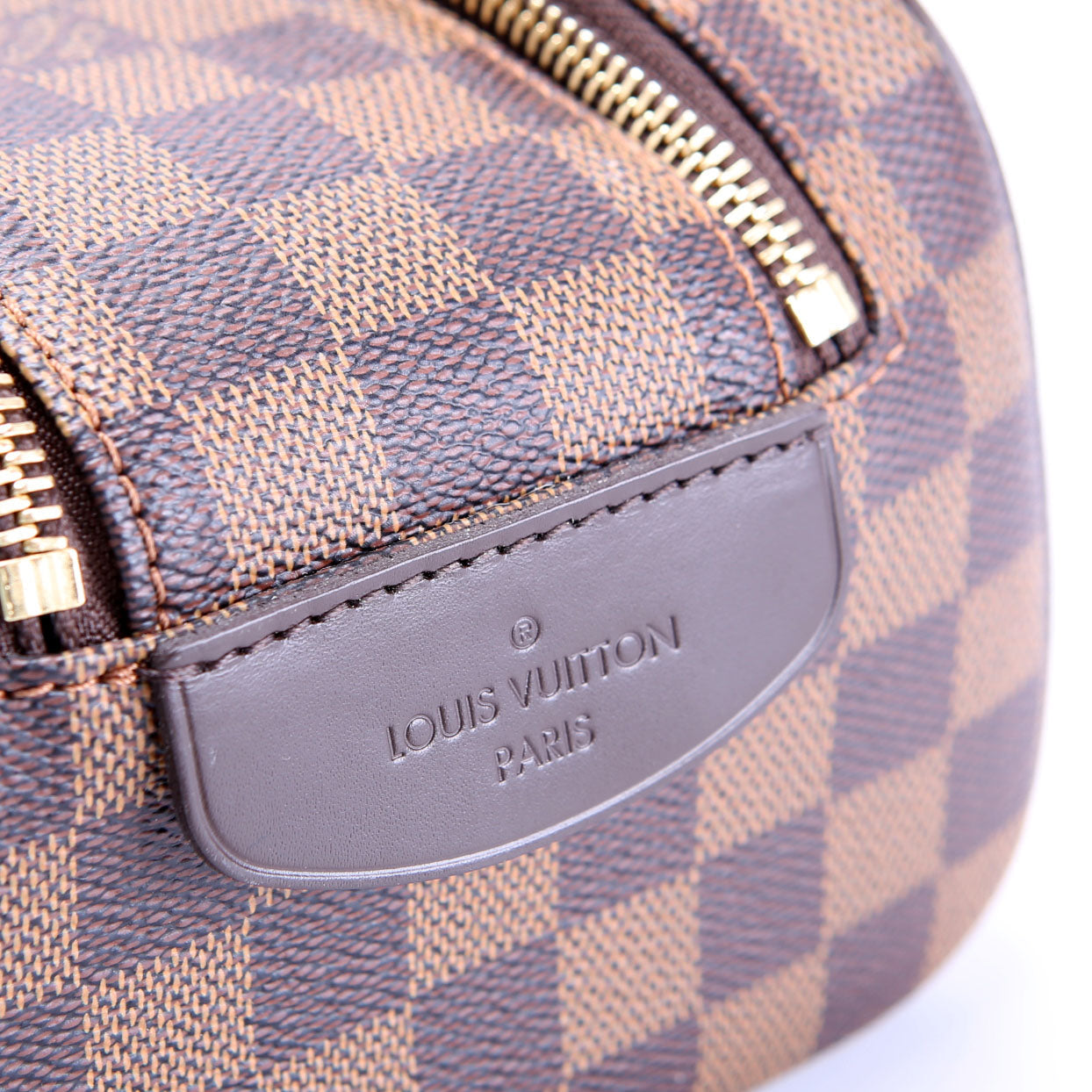 Dopp Kit Toilet Pouch Damier Ebene Brown/Red