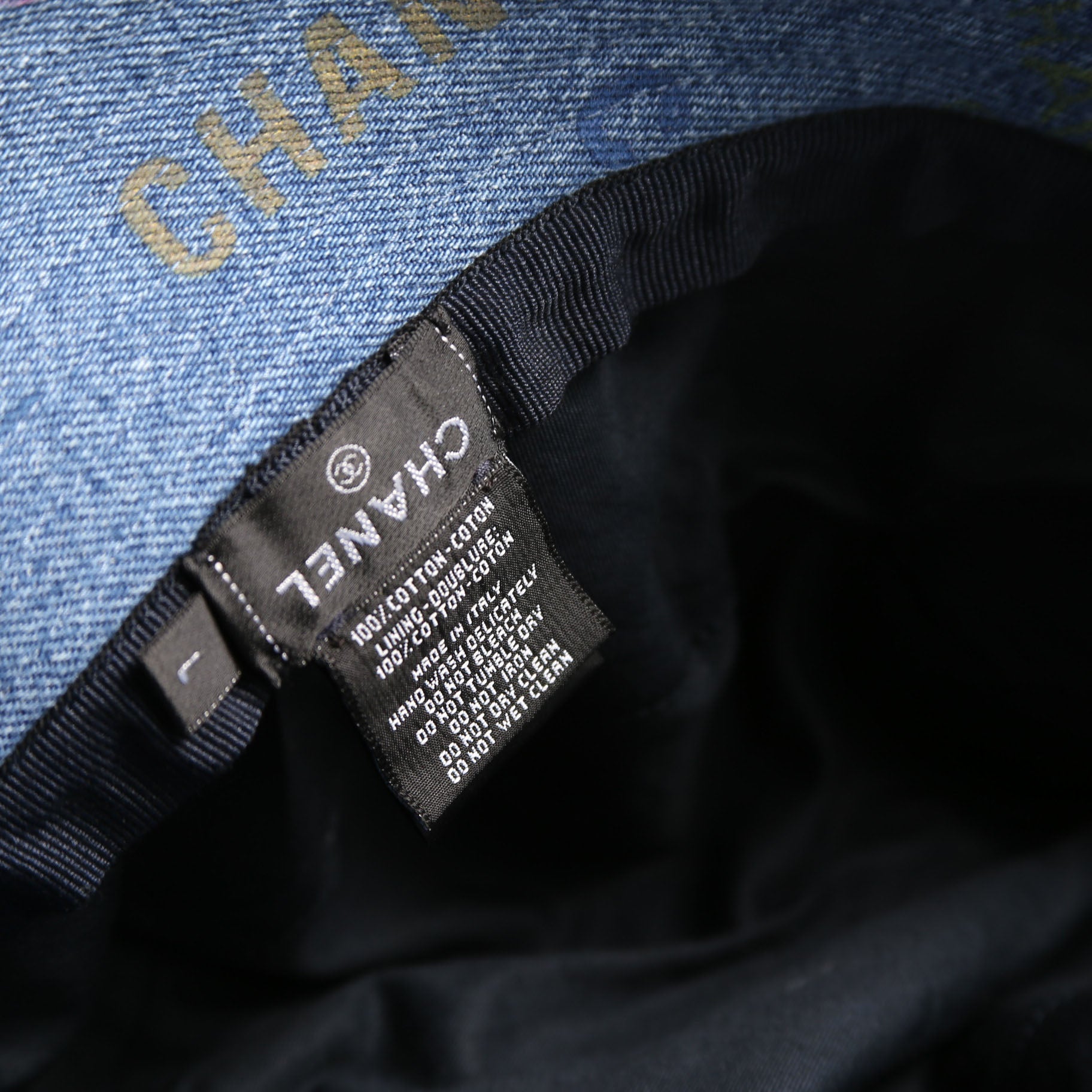 Denim Mood Logo Printed Bucket Hat Size L