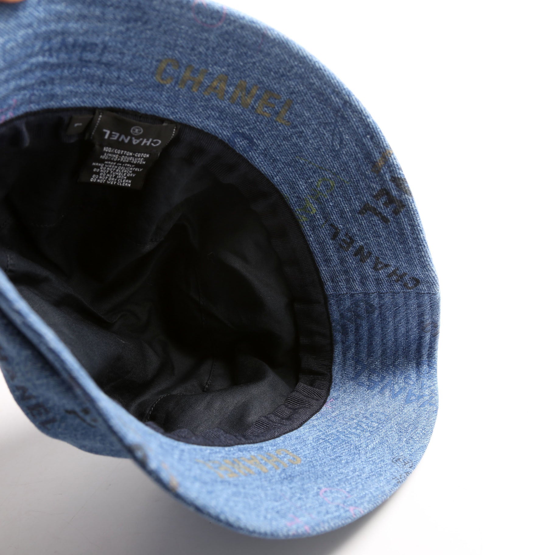 Denim Mood Logo Printed Bucket Hat Size L