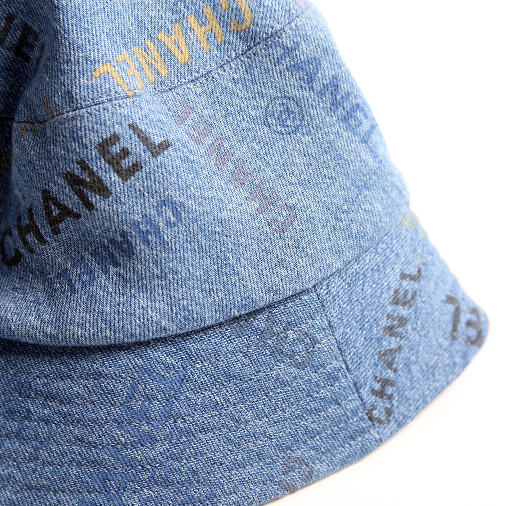 Denim Mood Logo Printed Bucket Hat Size L