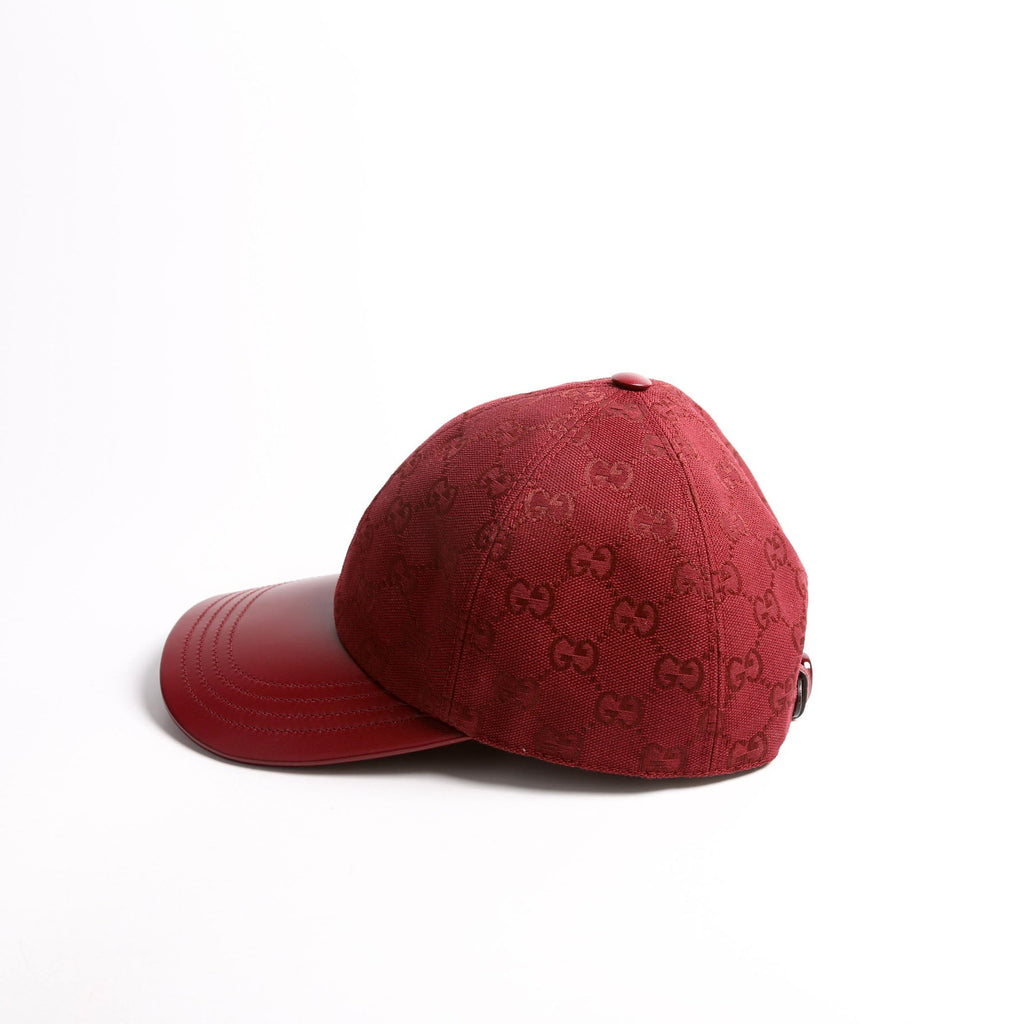 833272 GG Baseball Cap Size Medium Maroon