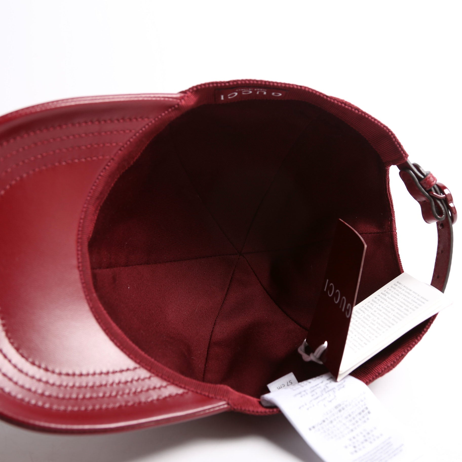 833272 GG Baseball Cap Size Medium Maroon
