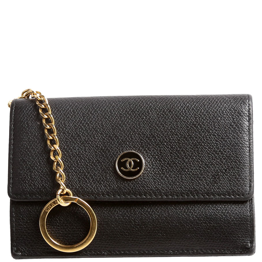 Coco Mark Coin Card Key Case Black
