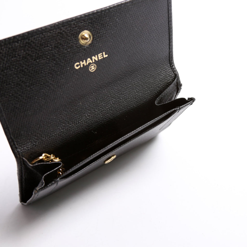 Coco Mark Coin Card Key Case Black