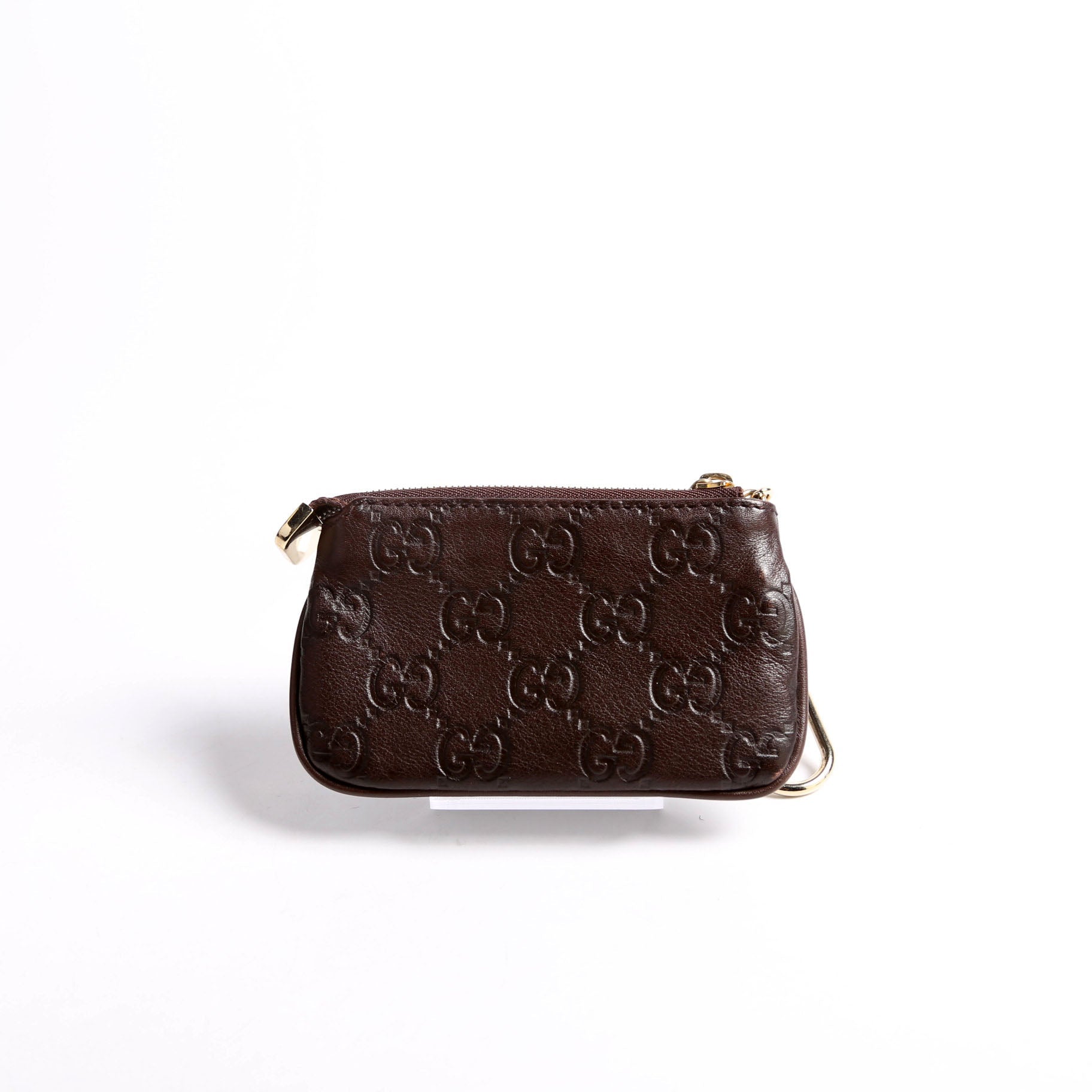233183 Guccissima Key Pouch Brown