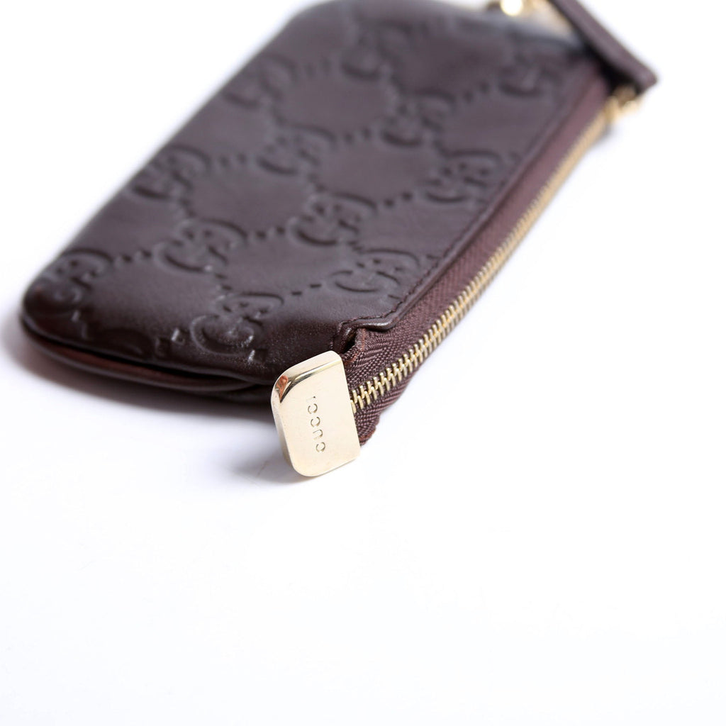 233183 Guccissima Key Pouch Brown
