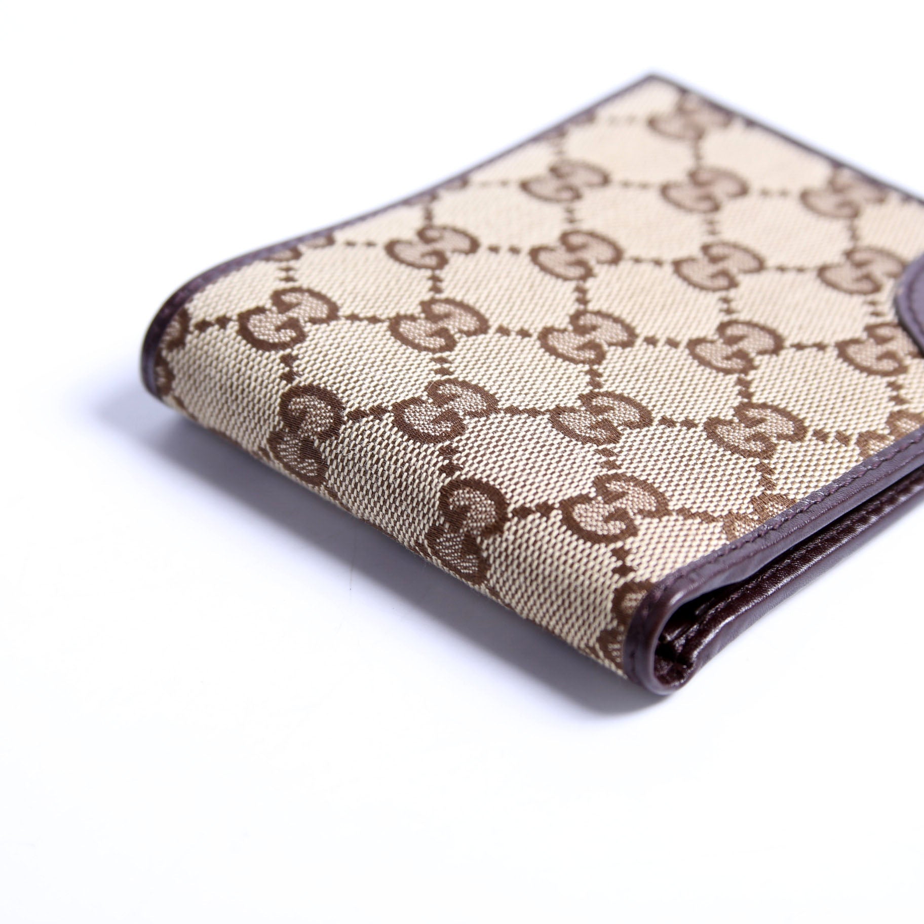 181675 GG Bi-Fold Wallet Brown