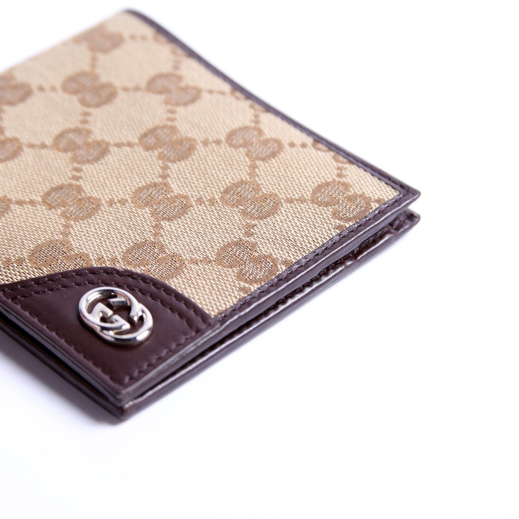 181675 GG Bi-Fold Wallet Brown