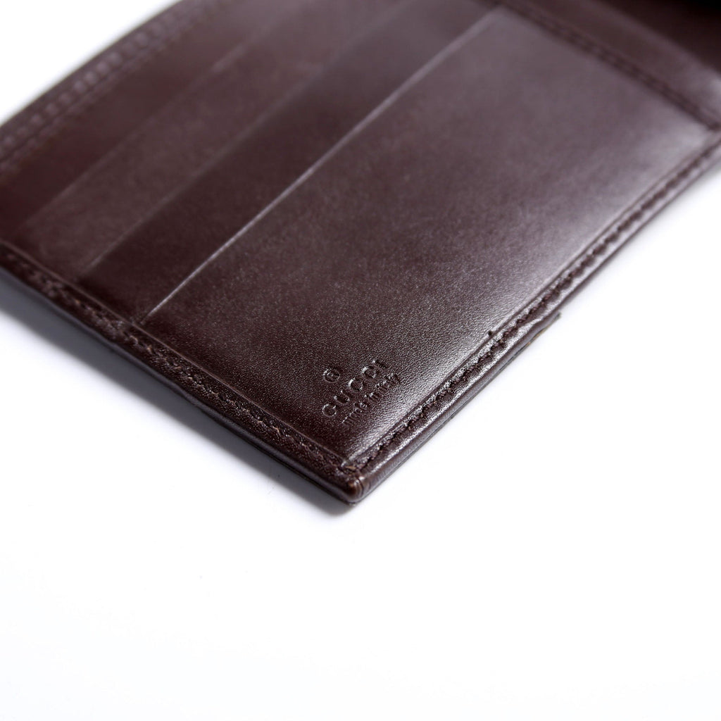 181675 GG Bi-Fold Wallet Brown