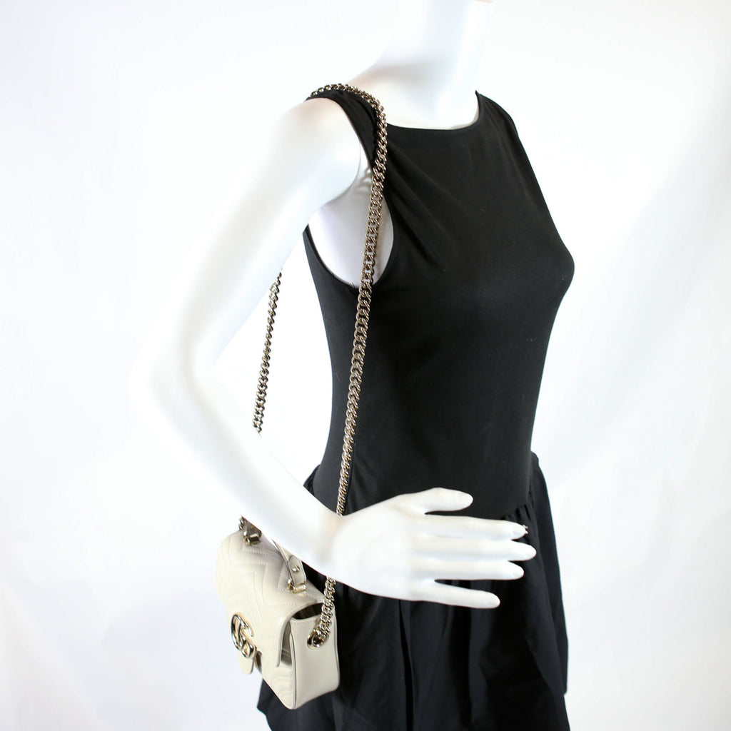 811238 Marmont Mini Top Handle Grey