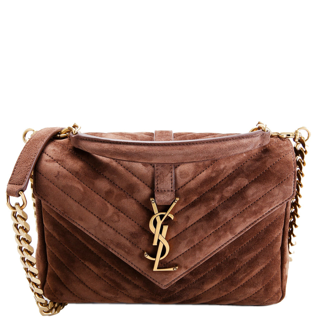 College Bag Medium Suede 600279 Brown