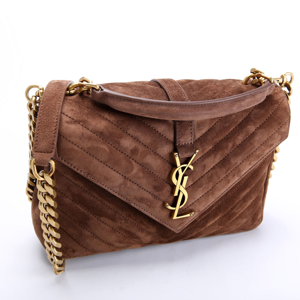 College Bag Medium Suede 600279 Brown