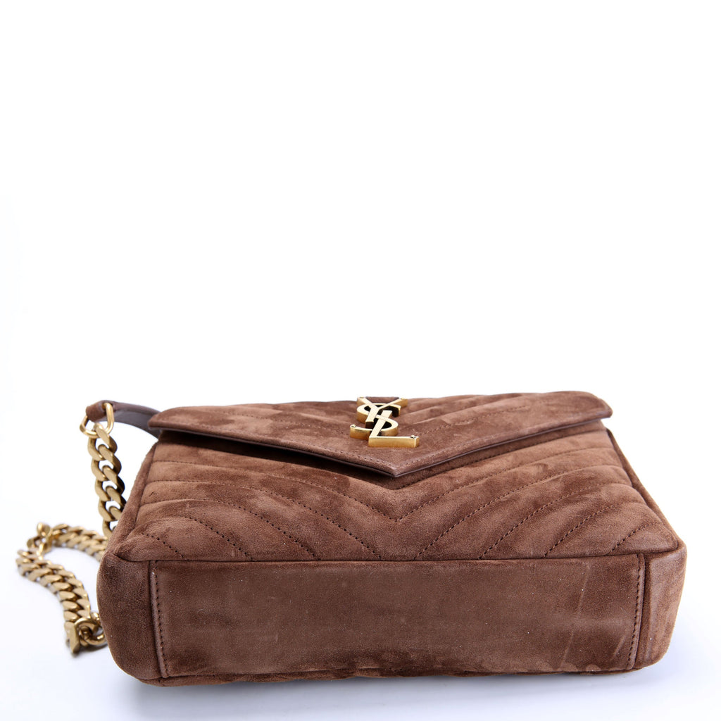 College Bag Medium Suede 600279 Brown