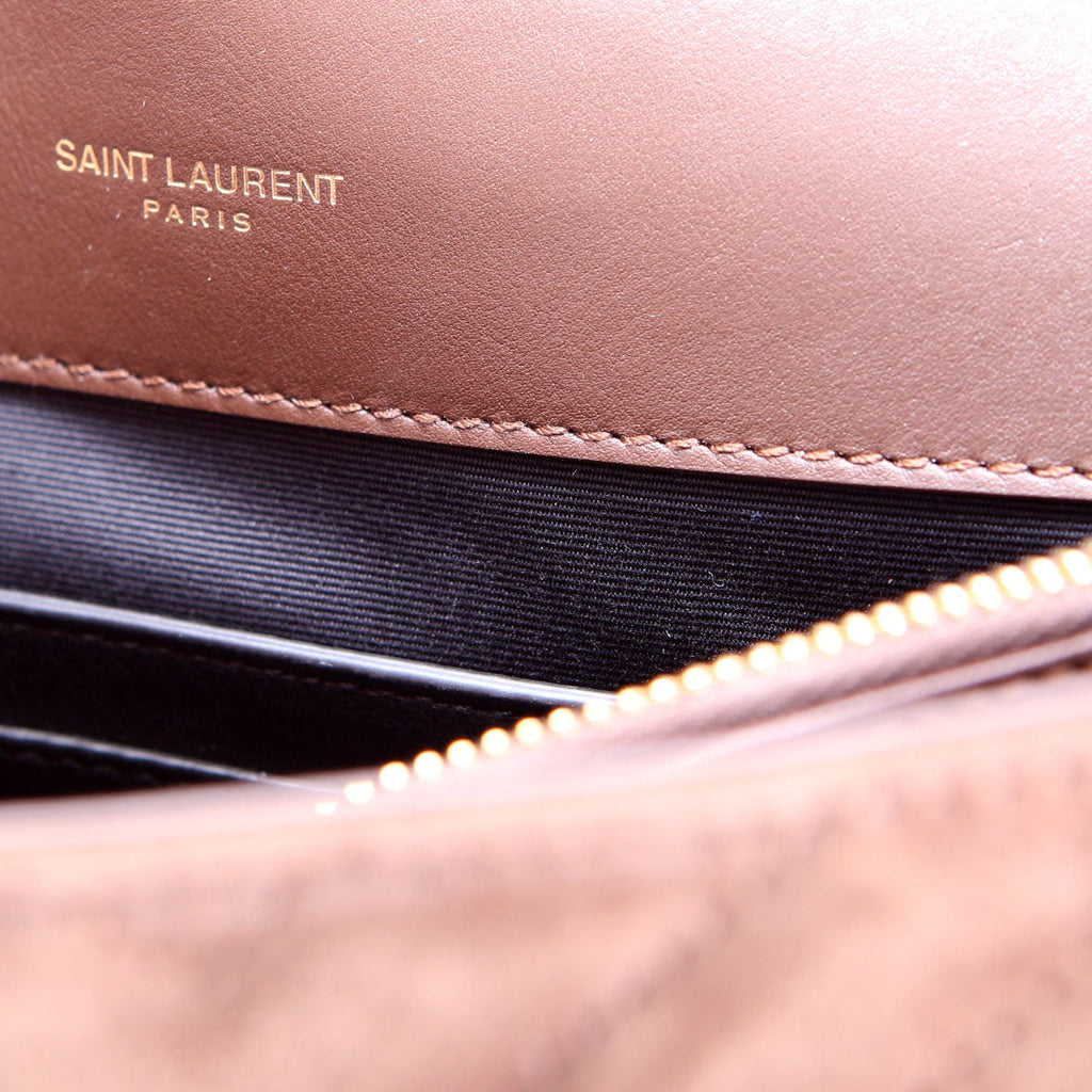 College Bag Medium Suede 600279 Brown