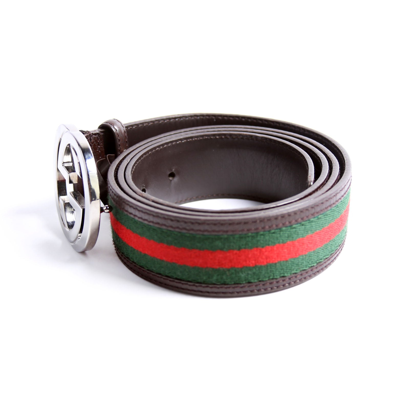 Gucci 114984 Web Canvas Interlock G Size 110/44
