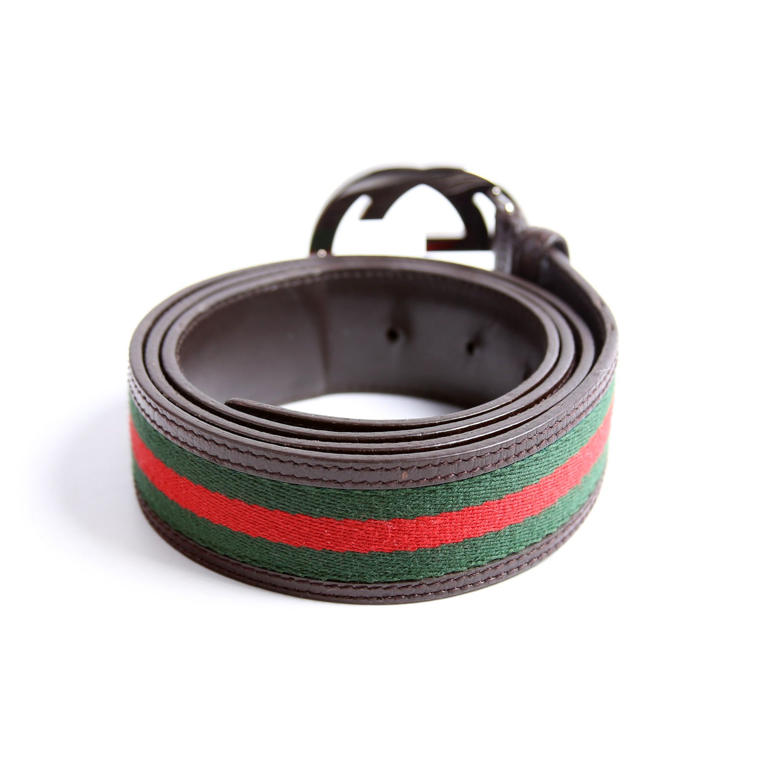 Gucci 114984 Web Canvas Interlock G Size 110/44