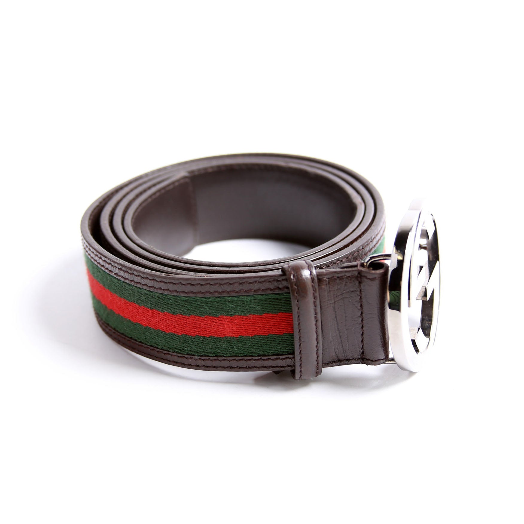 Gucci 114984 Web Canvas Interlock G Size 110/44