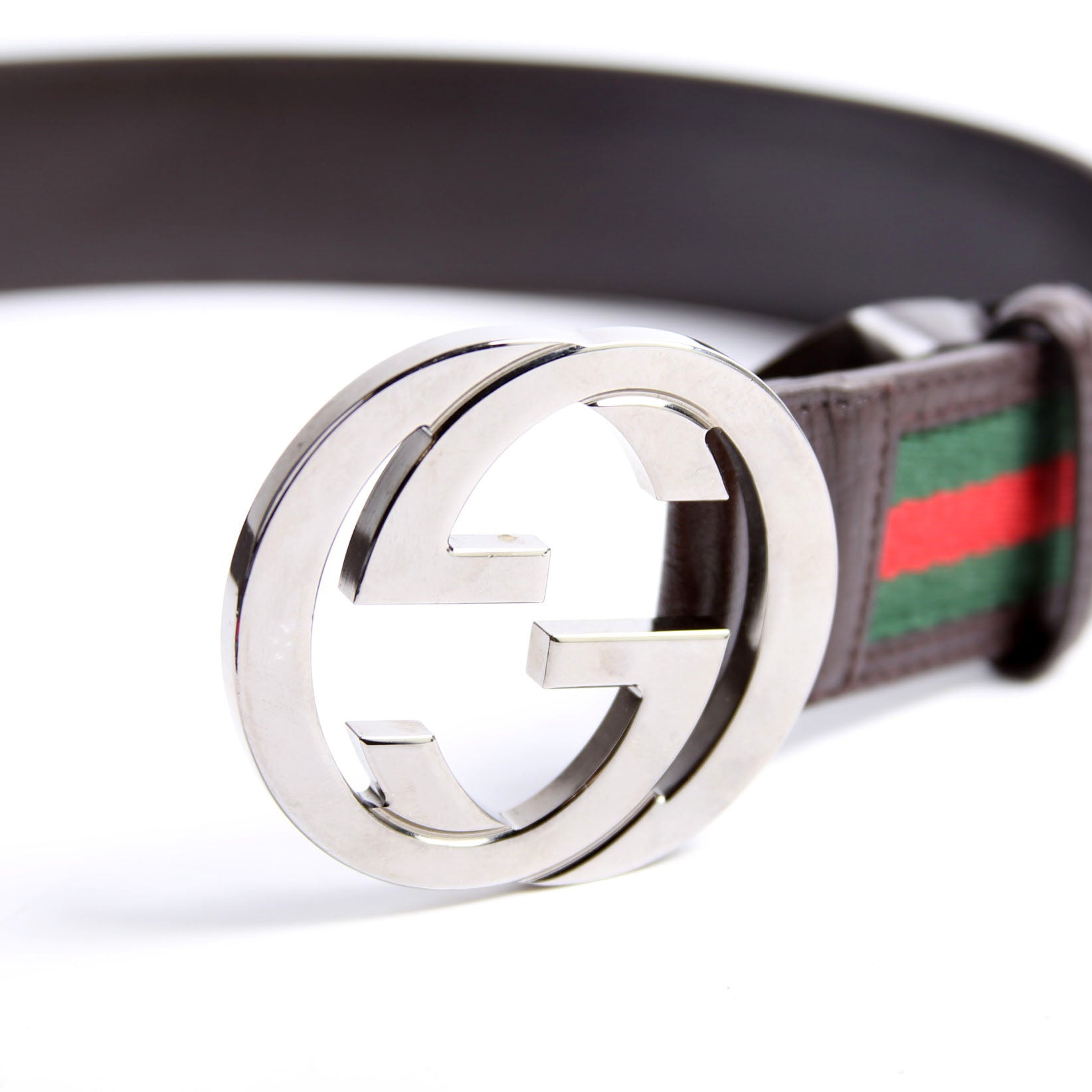Gucci 114984 Web Canvas Interlock G Size 110/44