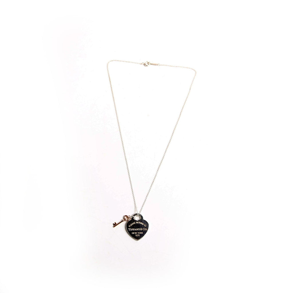Please Return Heart/Key Necklace 925