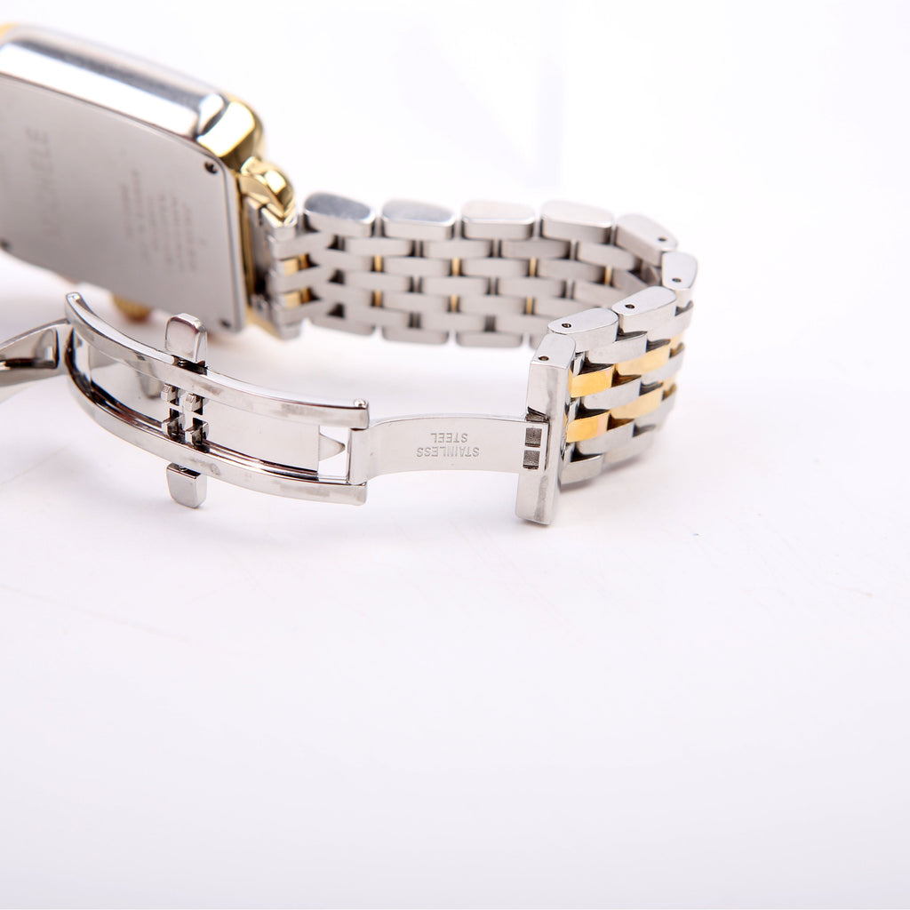 Deco Watch Mid Two-Tone 18K Plated with .08 CW Diamonds