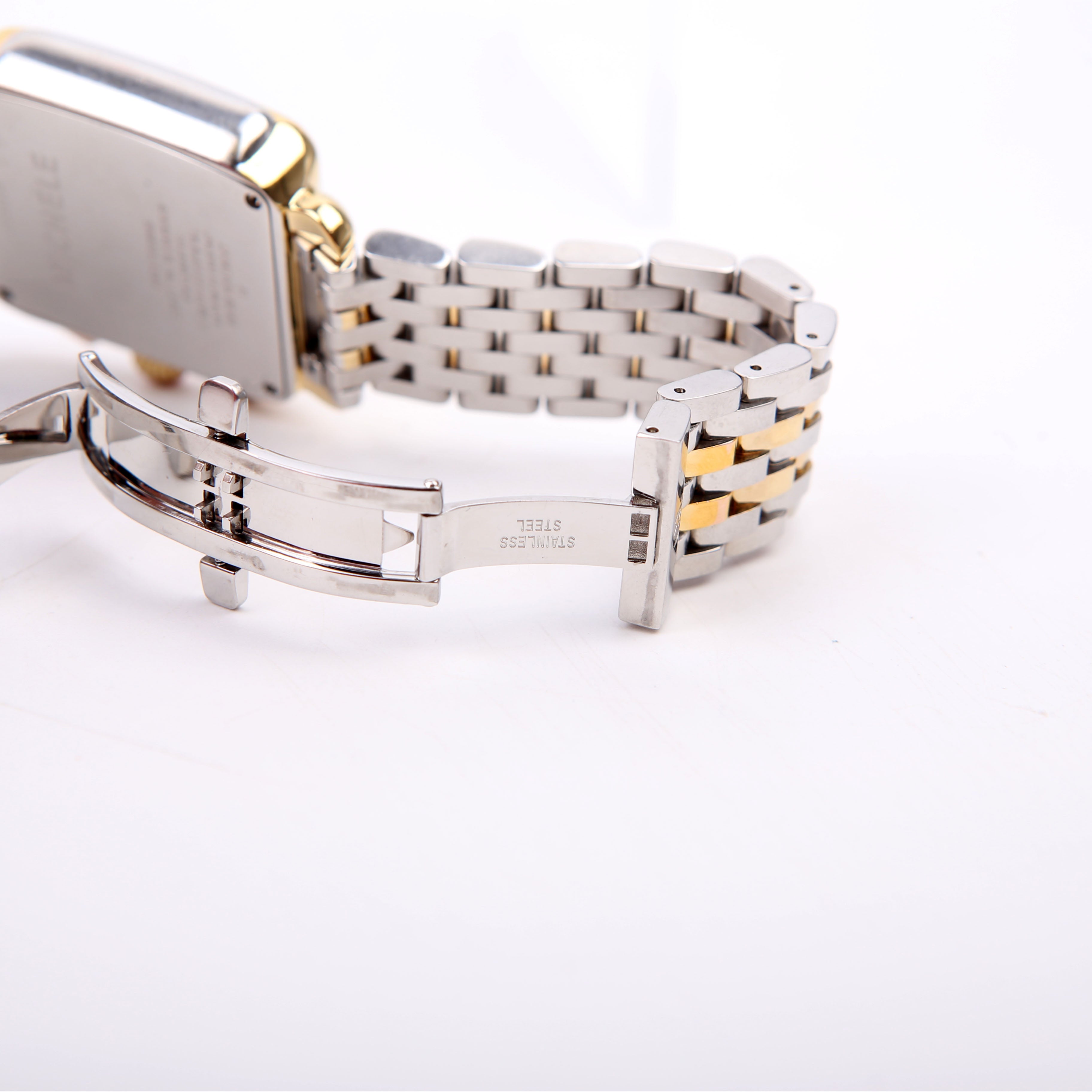 Deco Watch Mid Two-Tone 18K Plated with .08 CW Diamonds