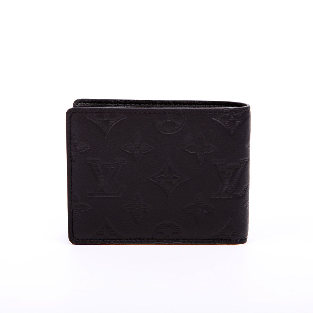 Multiple Wallet Shadow Monogram Leather Black