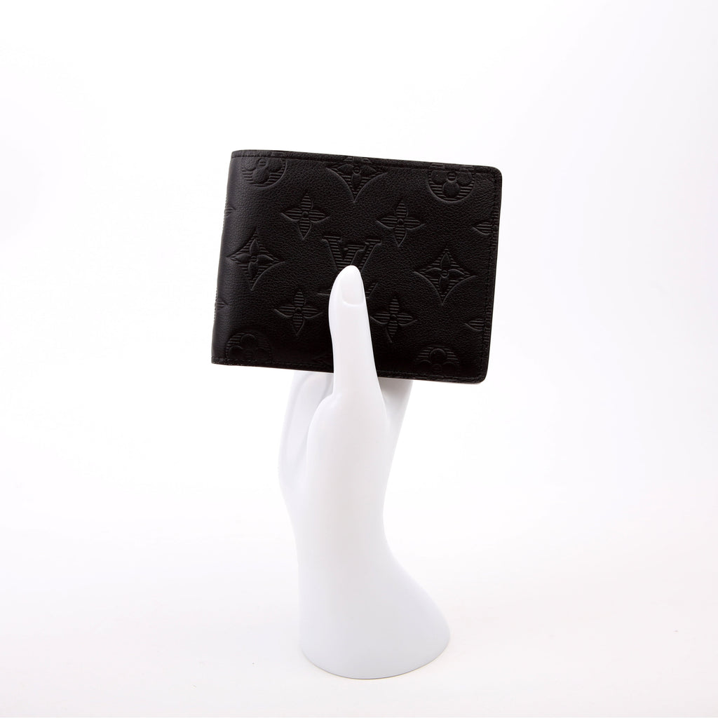 Multiple Wallet Shadow Monogram Leather Black
