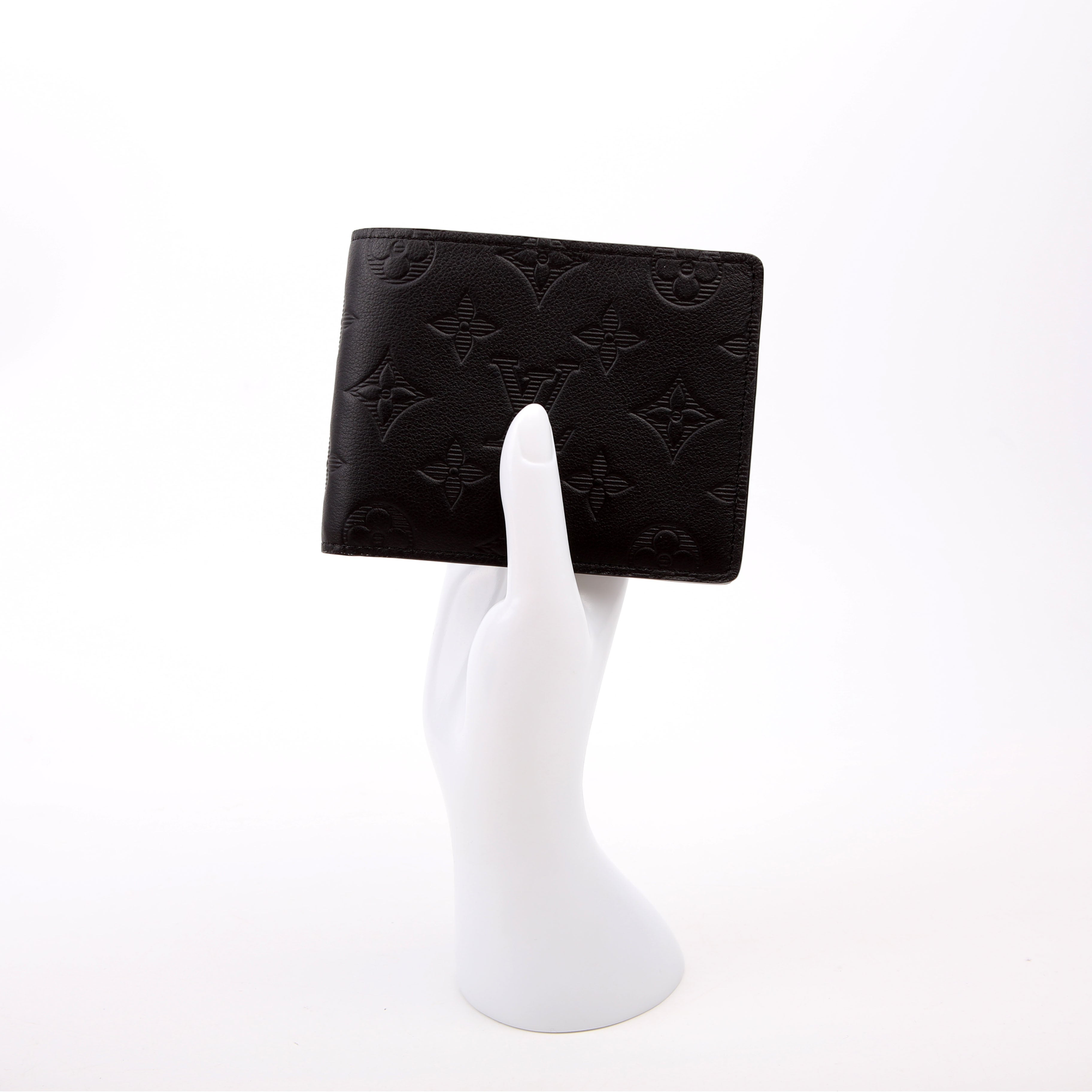 Multiple Wallet Shadow Monogram Leather Black