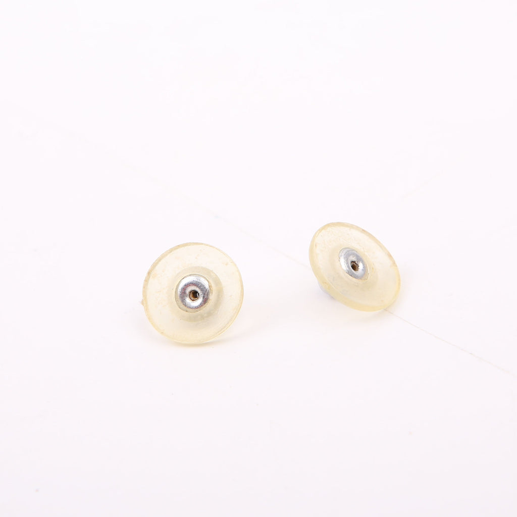 CC Logo Button Stud Earrings