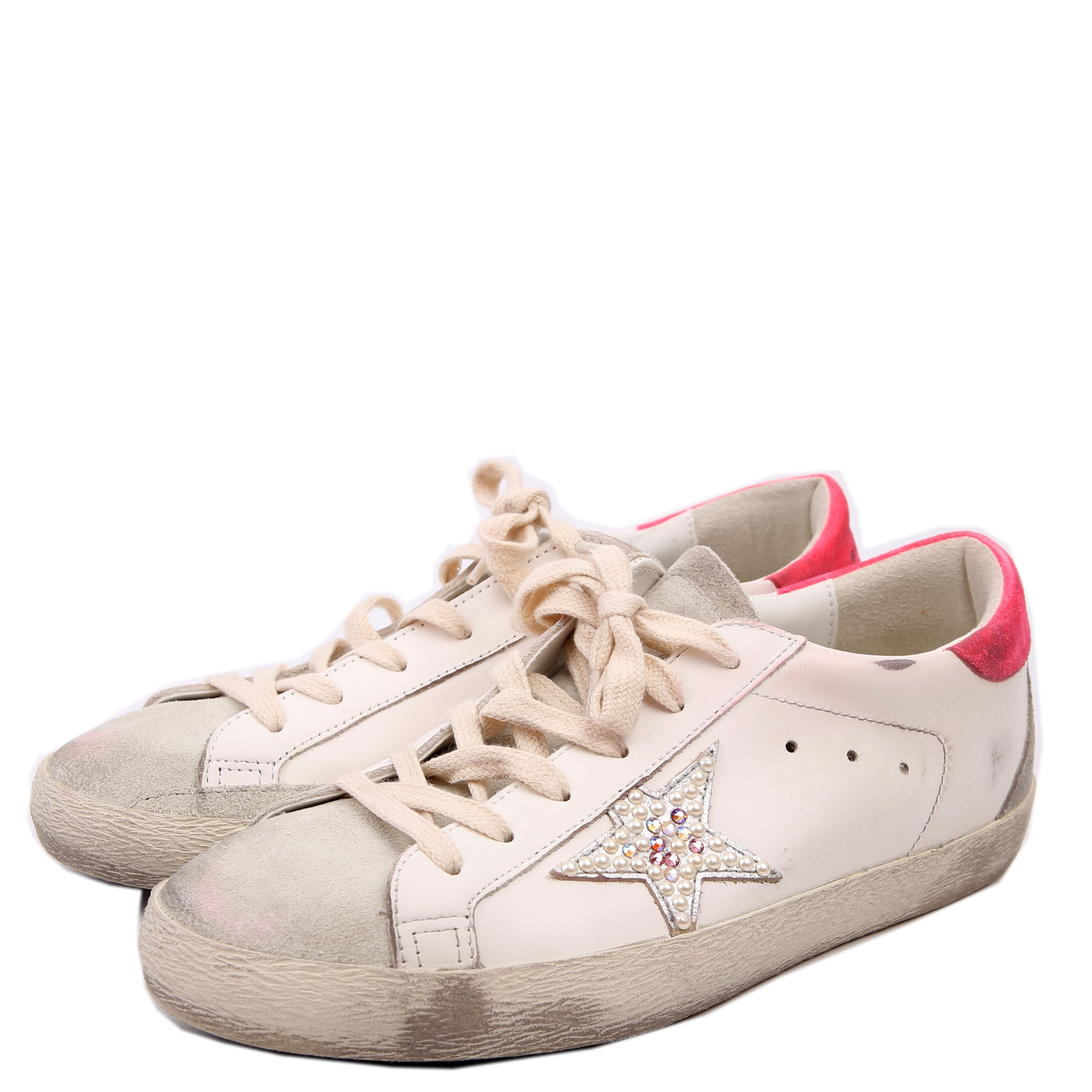 Superstar Classic Sneakers Size 40 White/Pink