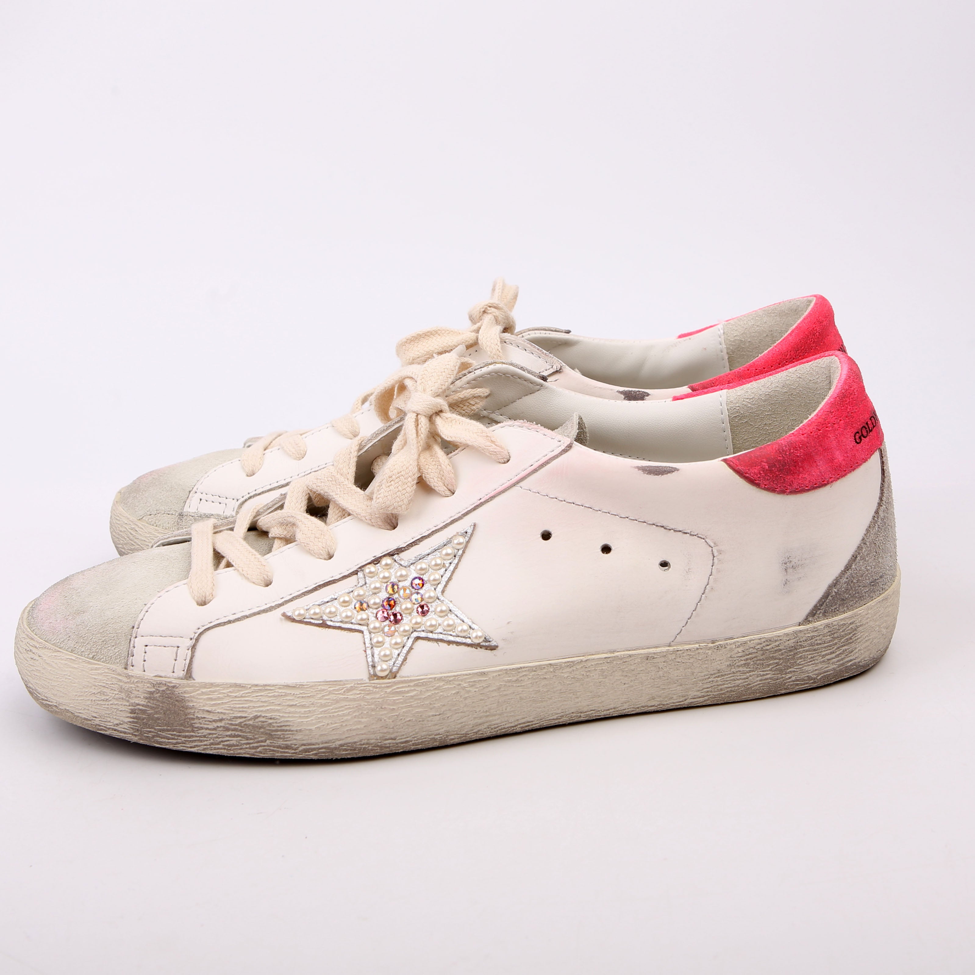 Superstar Classic Sneakers Size 40 White/Pink