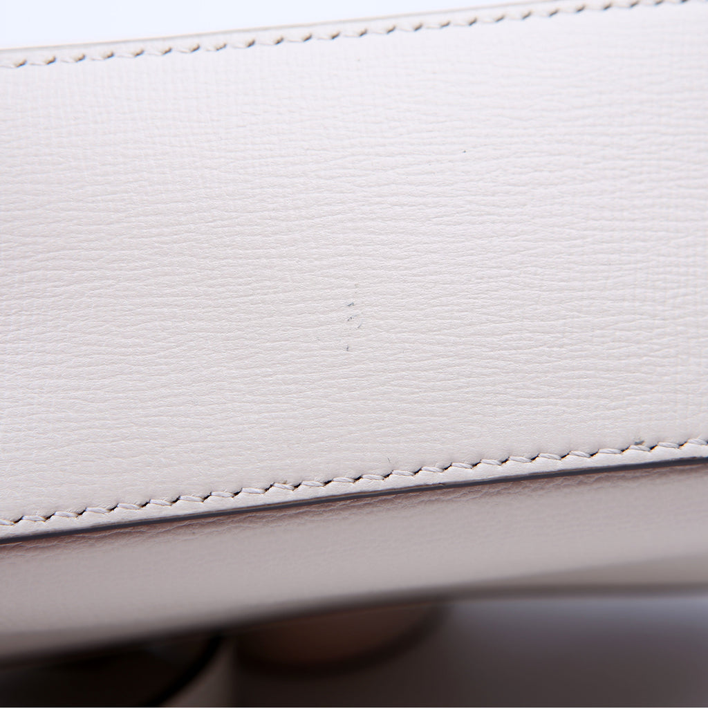 760196 Horsebit 1955 Leather Shoulder Bag Small White