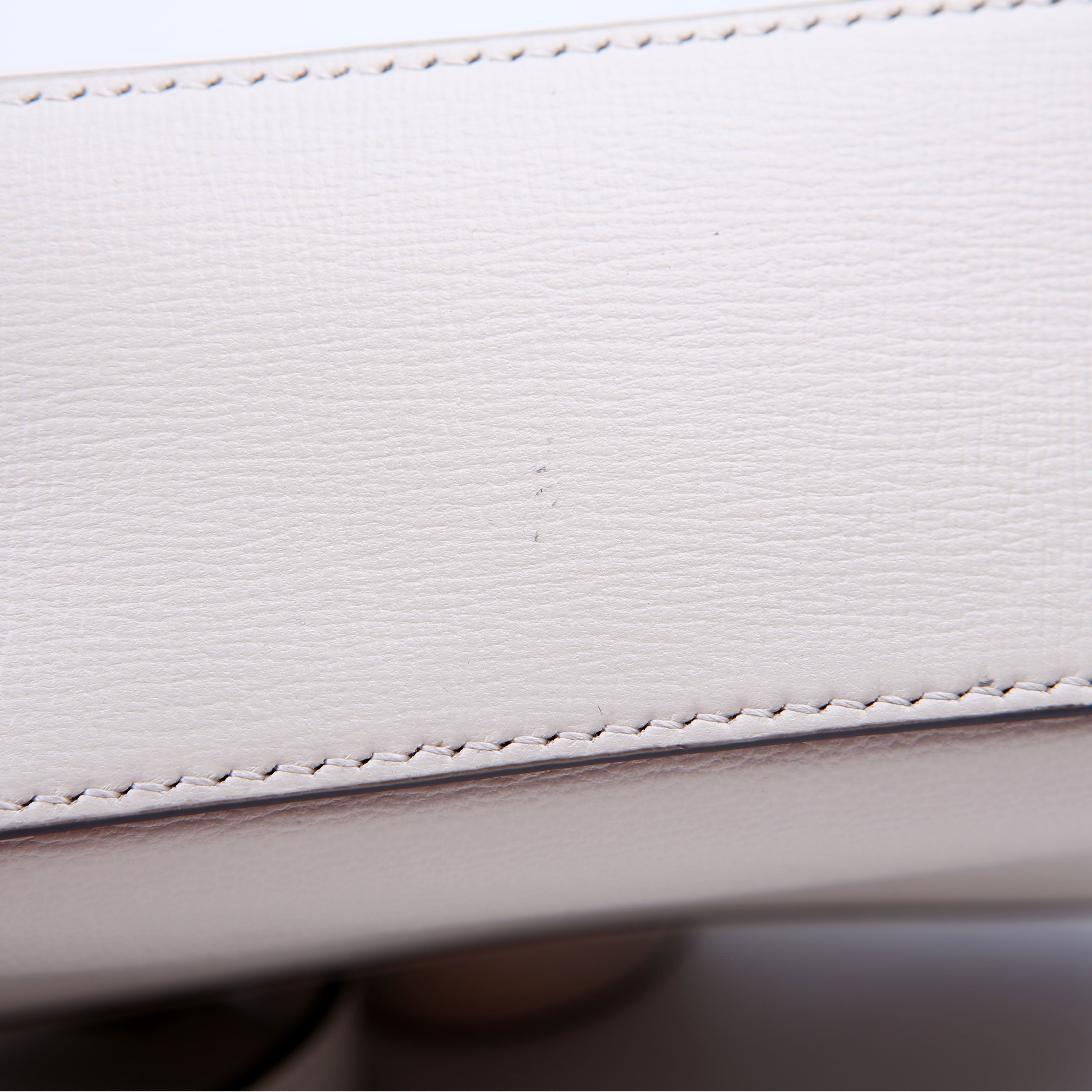 760196 Horsebit 1955 Leather Shoulder Bag Small White
