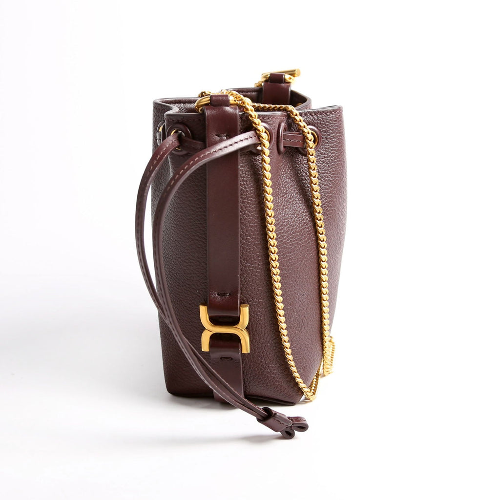 Marcie Micro Bucket Maroon