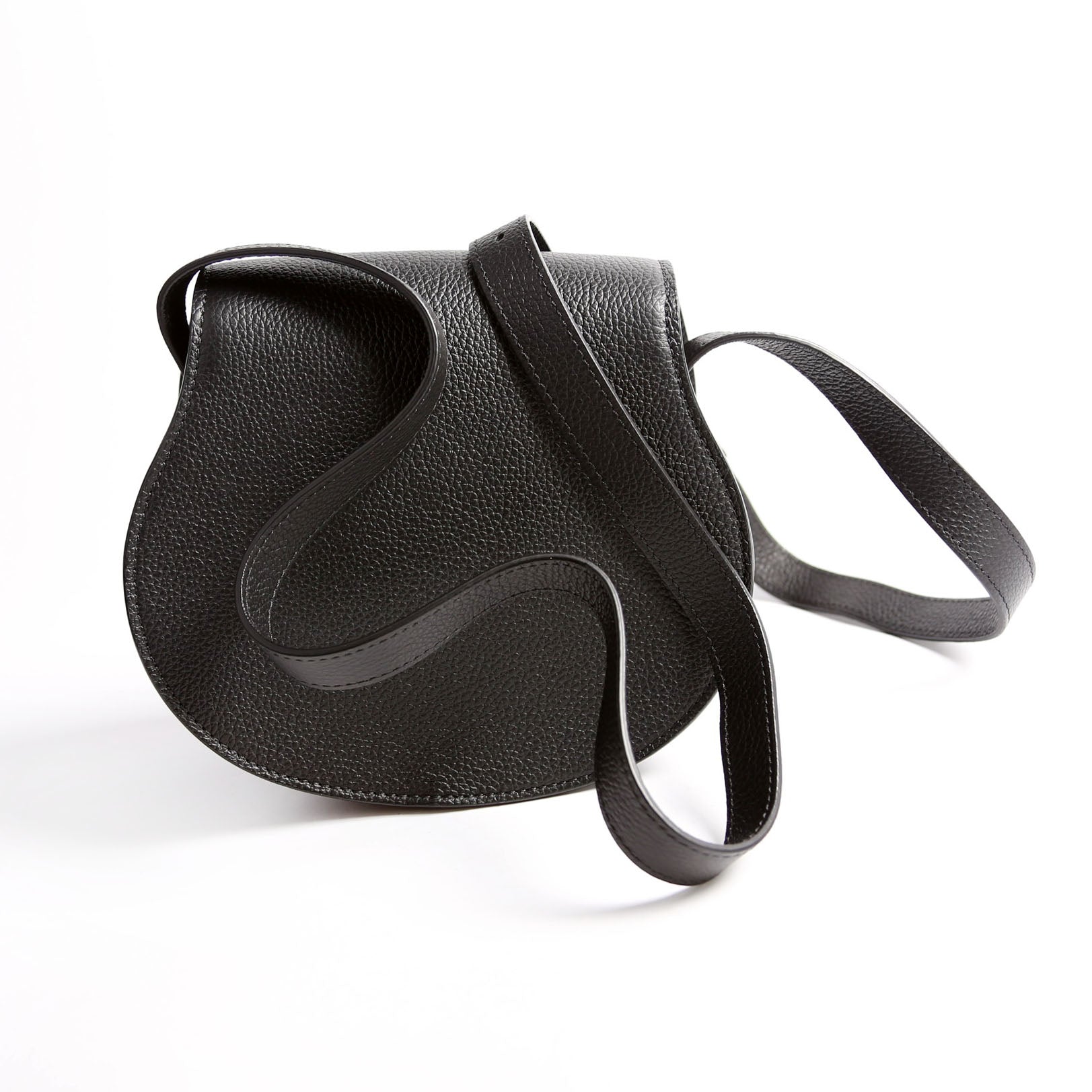 Marcie Saddle Bag Crossbody Small Black