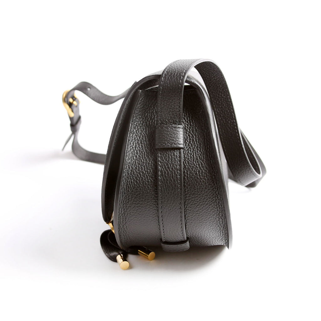 Marcie Saddle Bag Crossbody Small Black