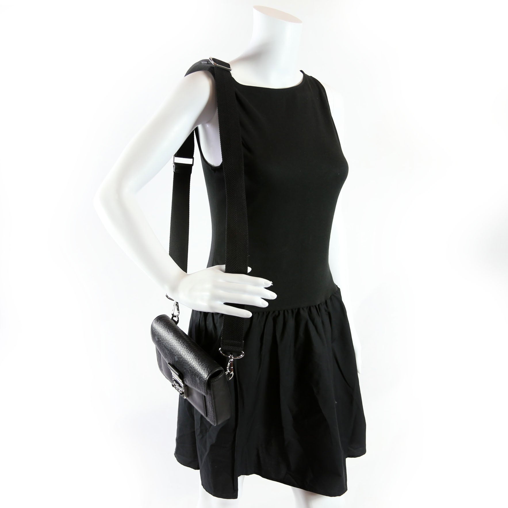 Mille Visetos Small Crossbody Black