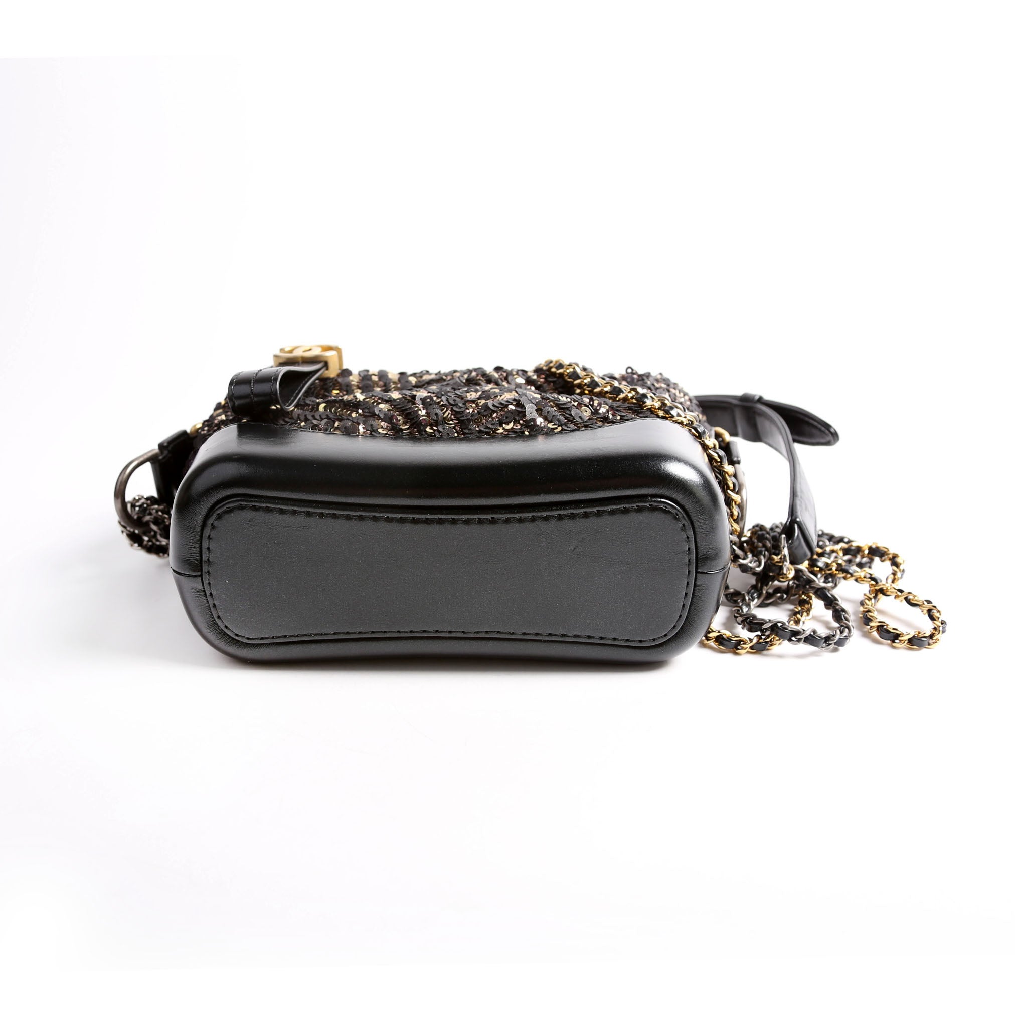 Gabrielle Hobo Small Sequin 28M Black/Gold