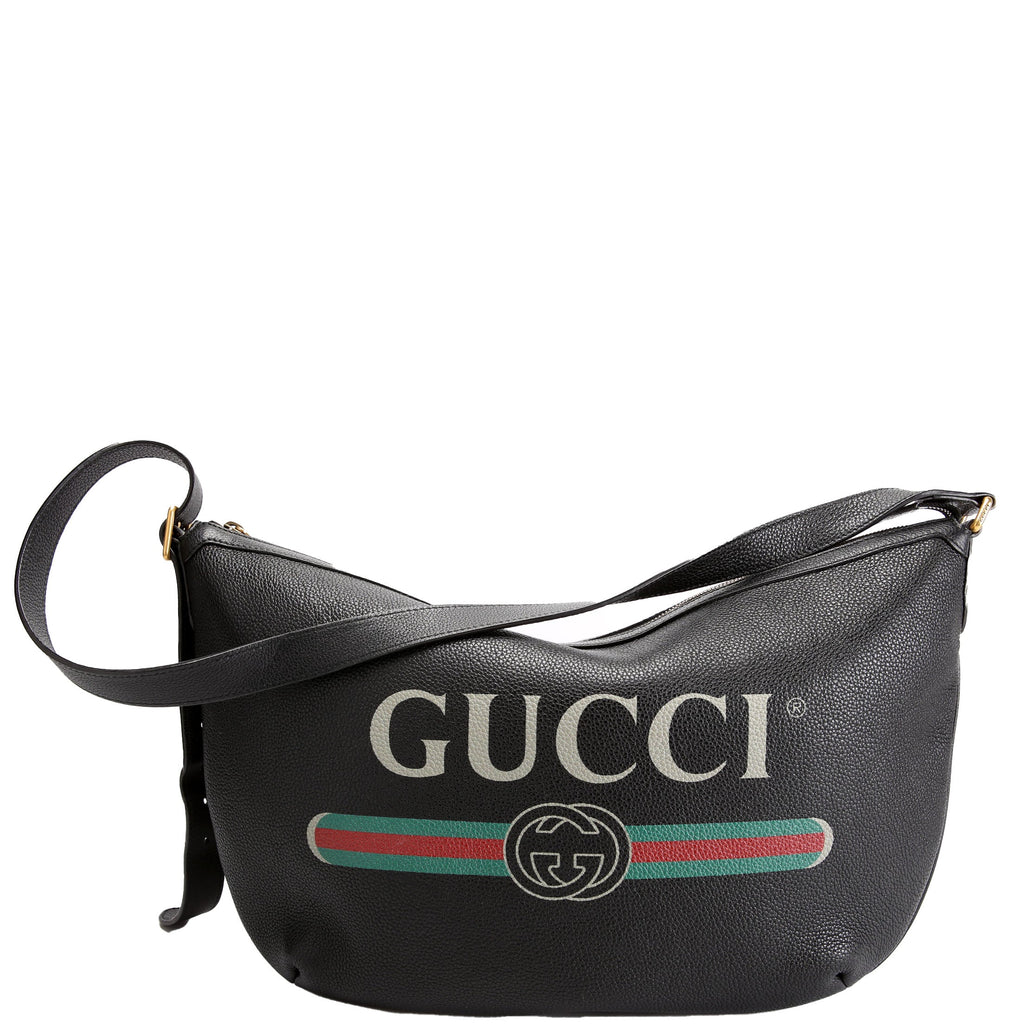 Gucci 523588 Half Moon Bag Black